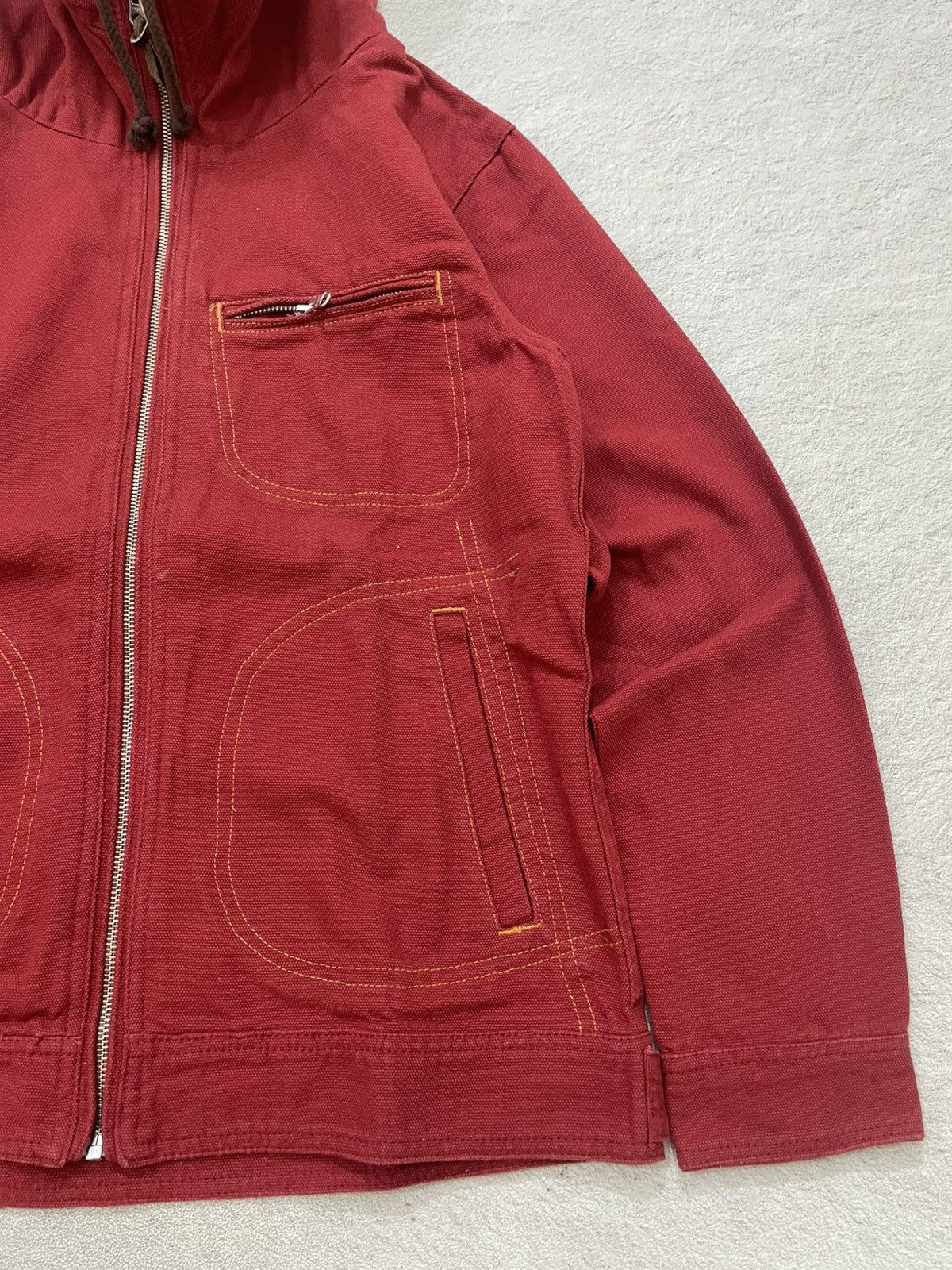 Japanese Brand 2000s Americana Workwear Hooded Canvas Jacket Y2K if6was9 Size US L / EU 52-54 / 3 - 3 Thumbnail
