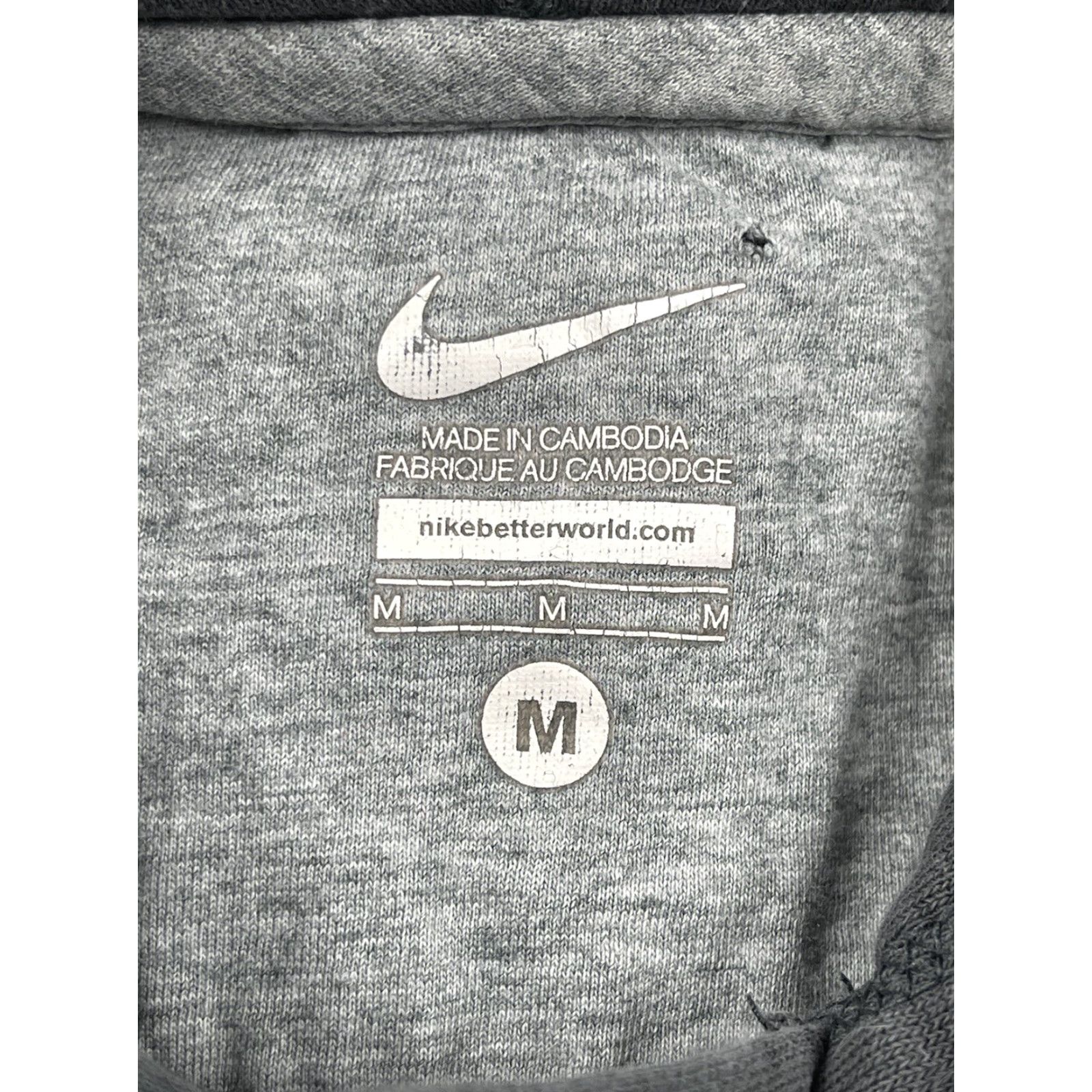 Nike Nike Hoodie Sweatshirt Center Swoosh Spell Out Gray Mens M Pullover Crew Neck Cotton Blend Gym & Training Size US M / EU 48-50 / 2 - 3 Thumbnail