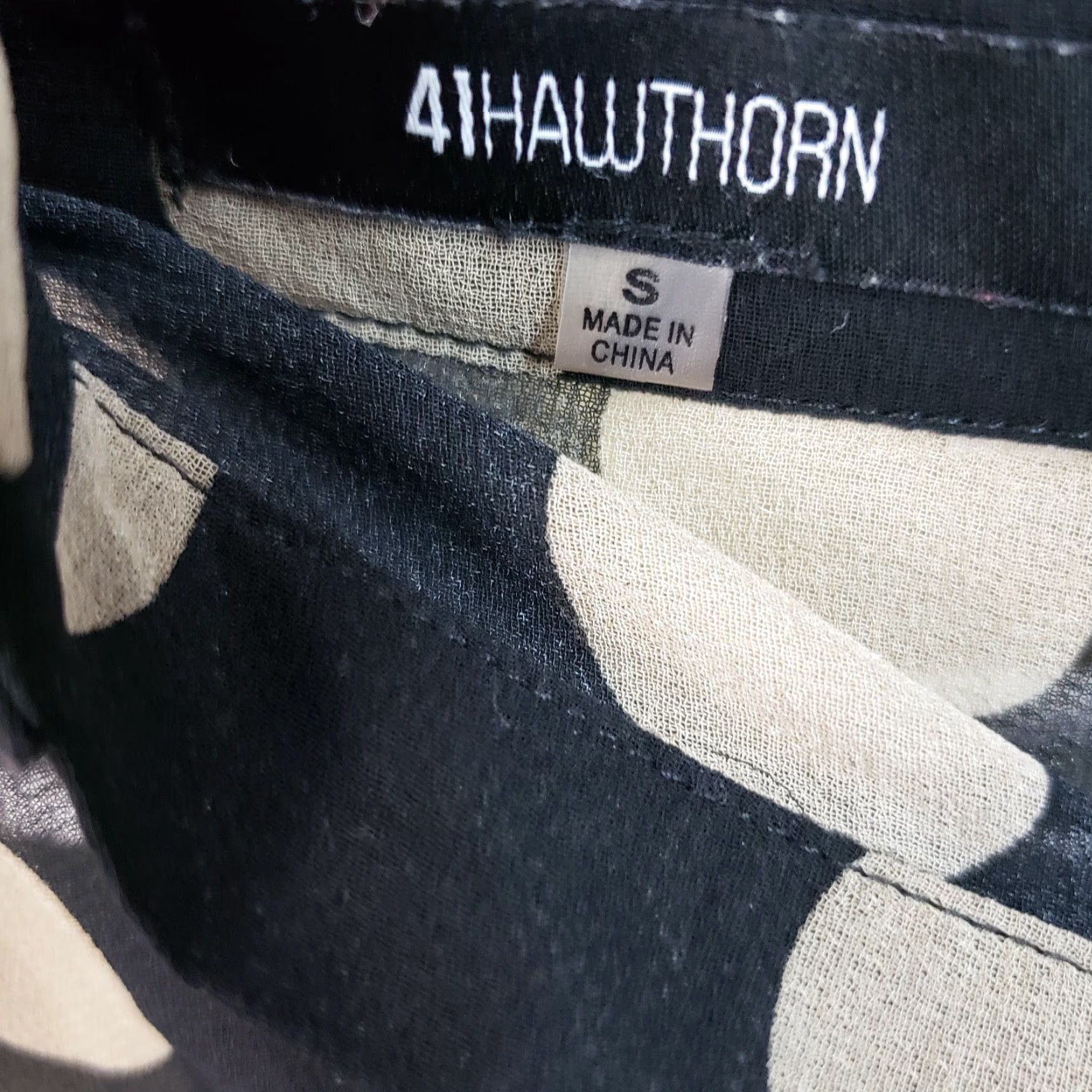 Vintage 41Hawthorn Blouse Polka Dot Sheer Black Tan Womens XS S Regular Long Sleeve Button Tabbed Sleeve Shirt Size S / US 4 / IT 40 - 5 Thumbnail