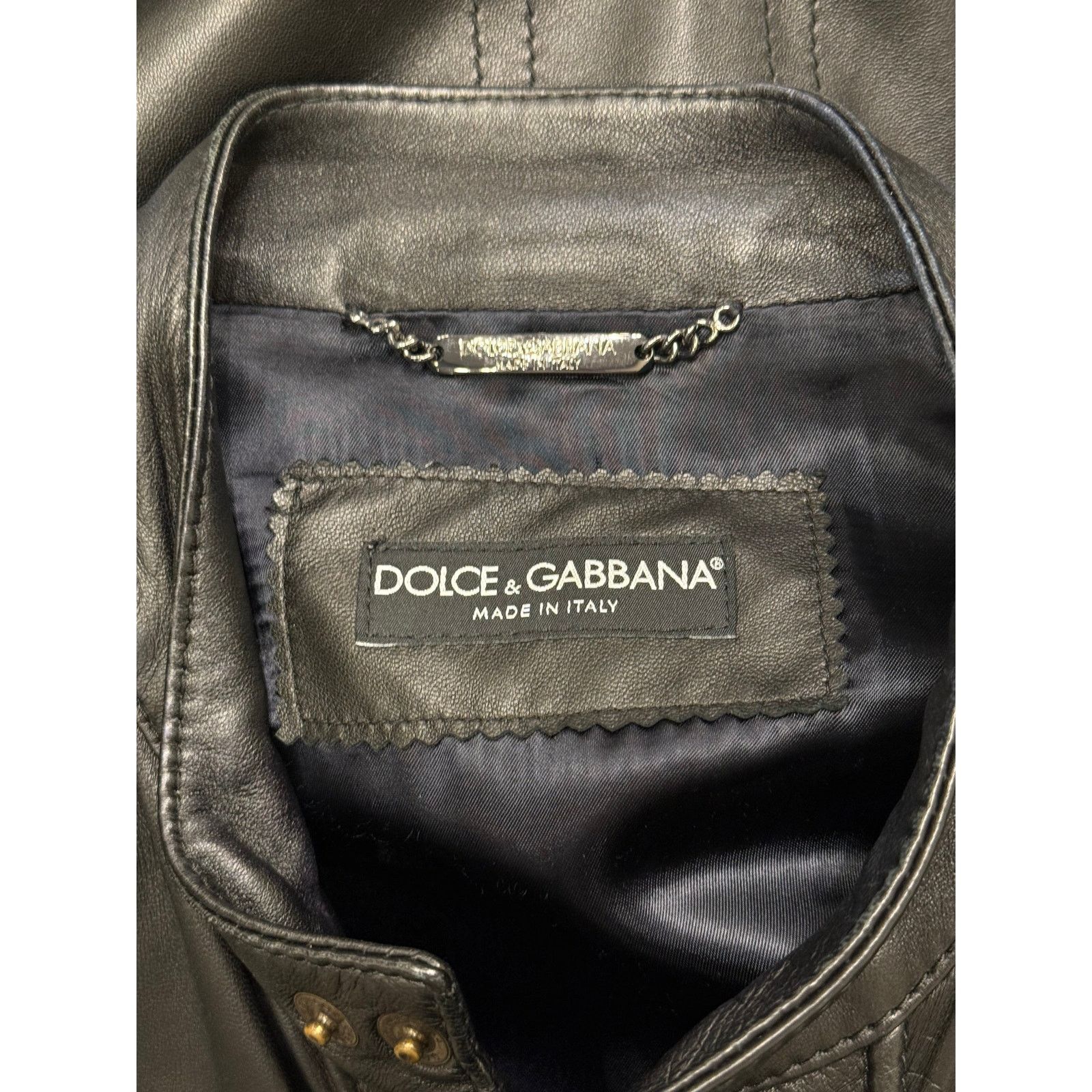 Dolce & Gabbana 2000s Dolce & Gabbana leather bomber jacket Size US L / EU 52-54 / 3 - 7 Thumbnail