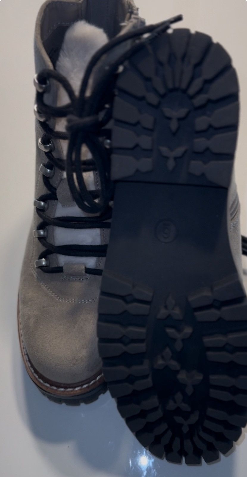 Vintage Chic Gray lace up ankle Boots Size US 6 / IT 36 - 4 Thumbnail