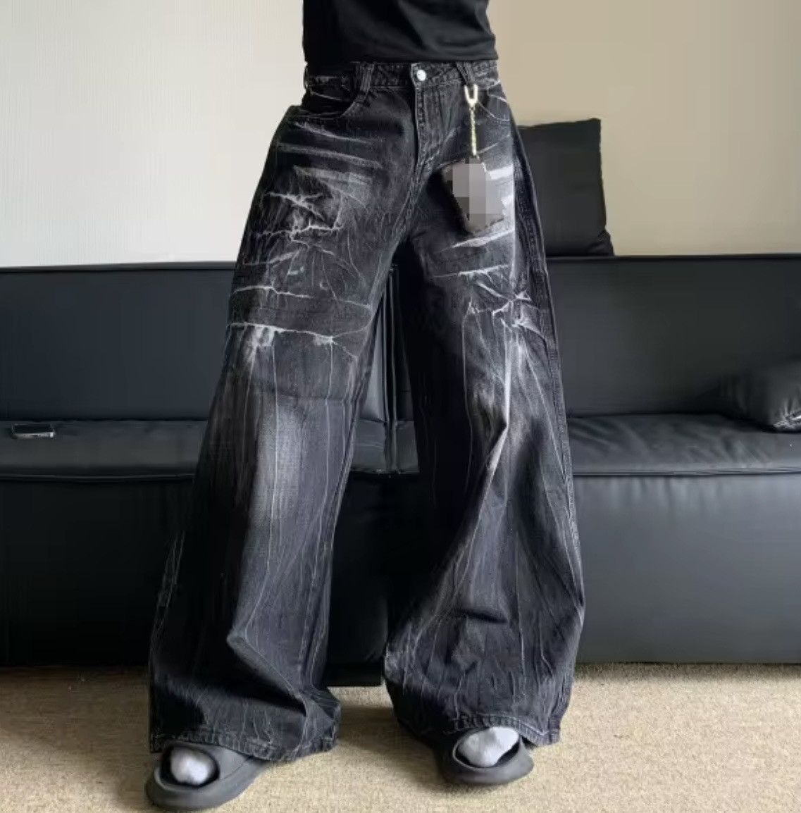 Other Y2K Low waist BAGGY denim jeans Size US 30 / EU 46 - 2 Thumbnail