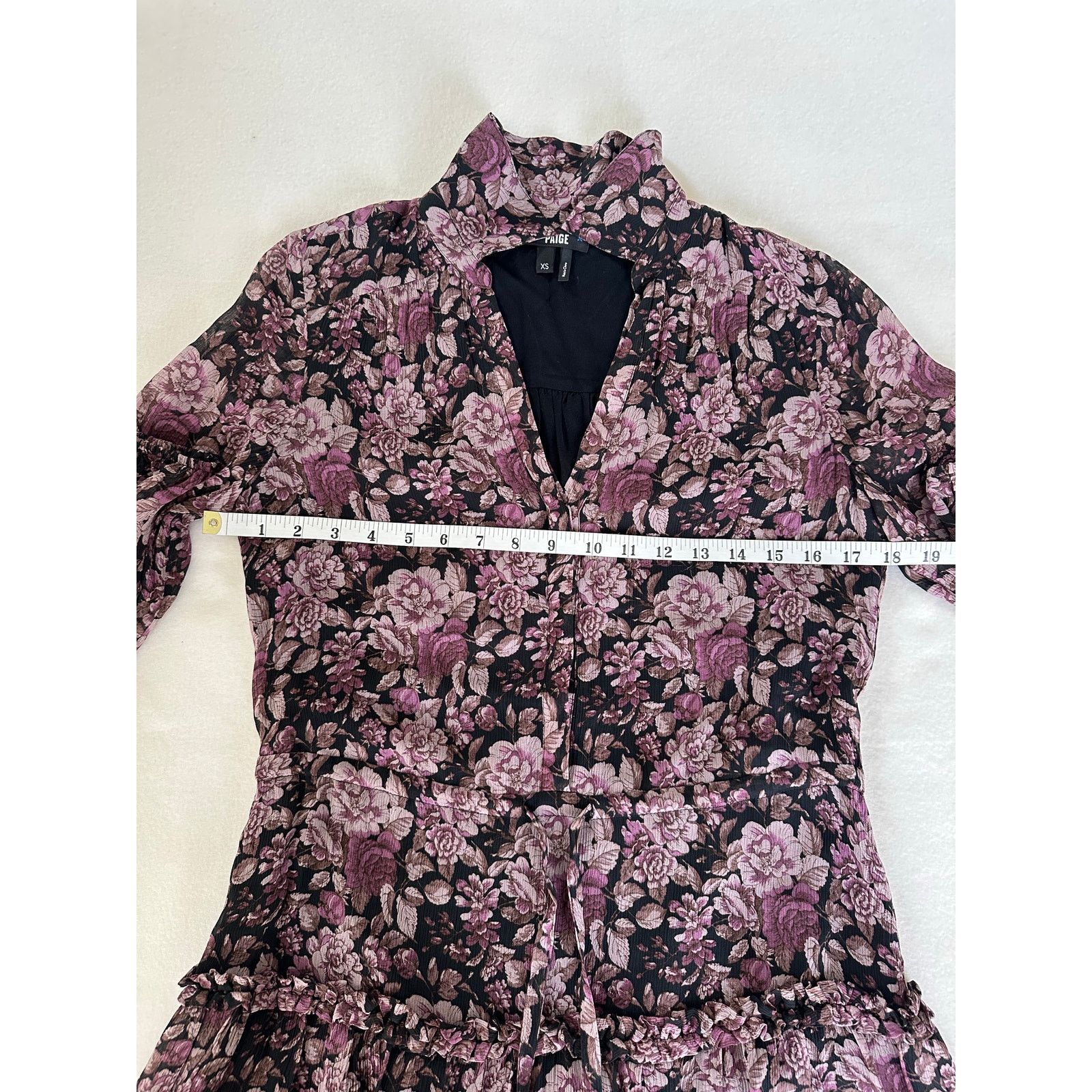 Paige Paige Fernanda Silk Minidress Purple Floral Spring Size XS Size XS / US 0-2 / IT 36-38 - 4 Thumbnail