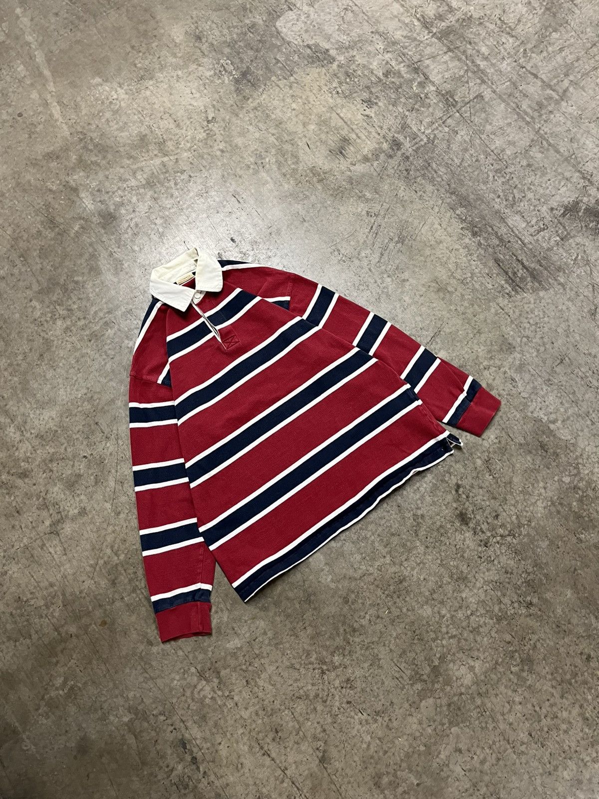 Polo Ralph Lauren × Vintage Rugby vintage stripped longsleeve preppy streetwear hype Size US L / EU 52-54 / 3 - 2 Thumbnail