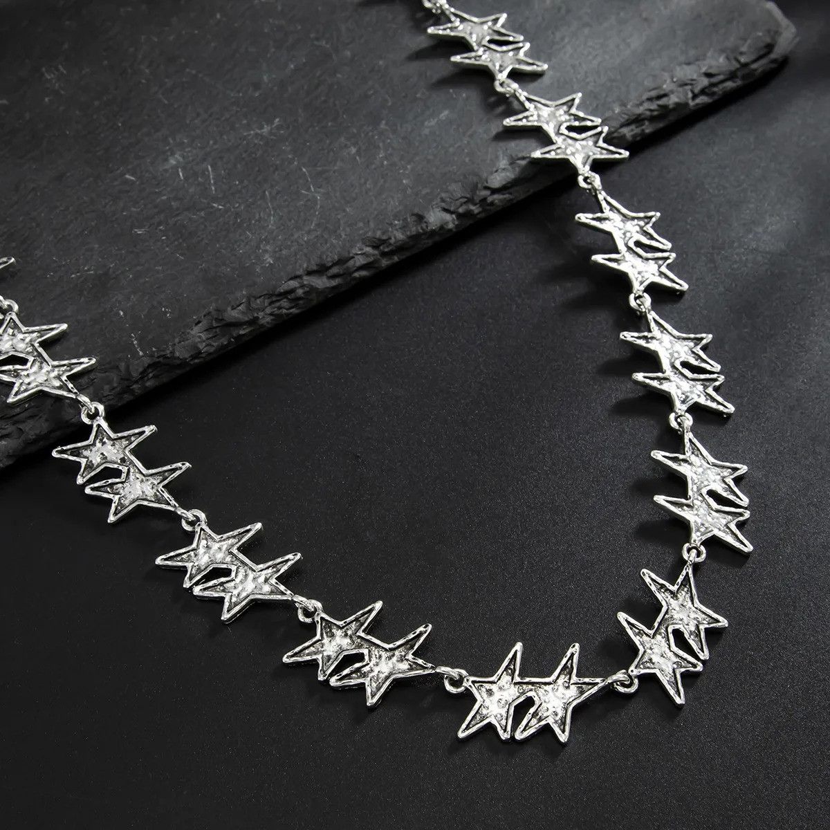 Vintage Star Patterned Necklace Size ONE SIZE - 5 Thumbnail