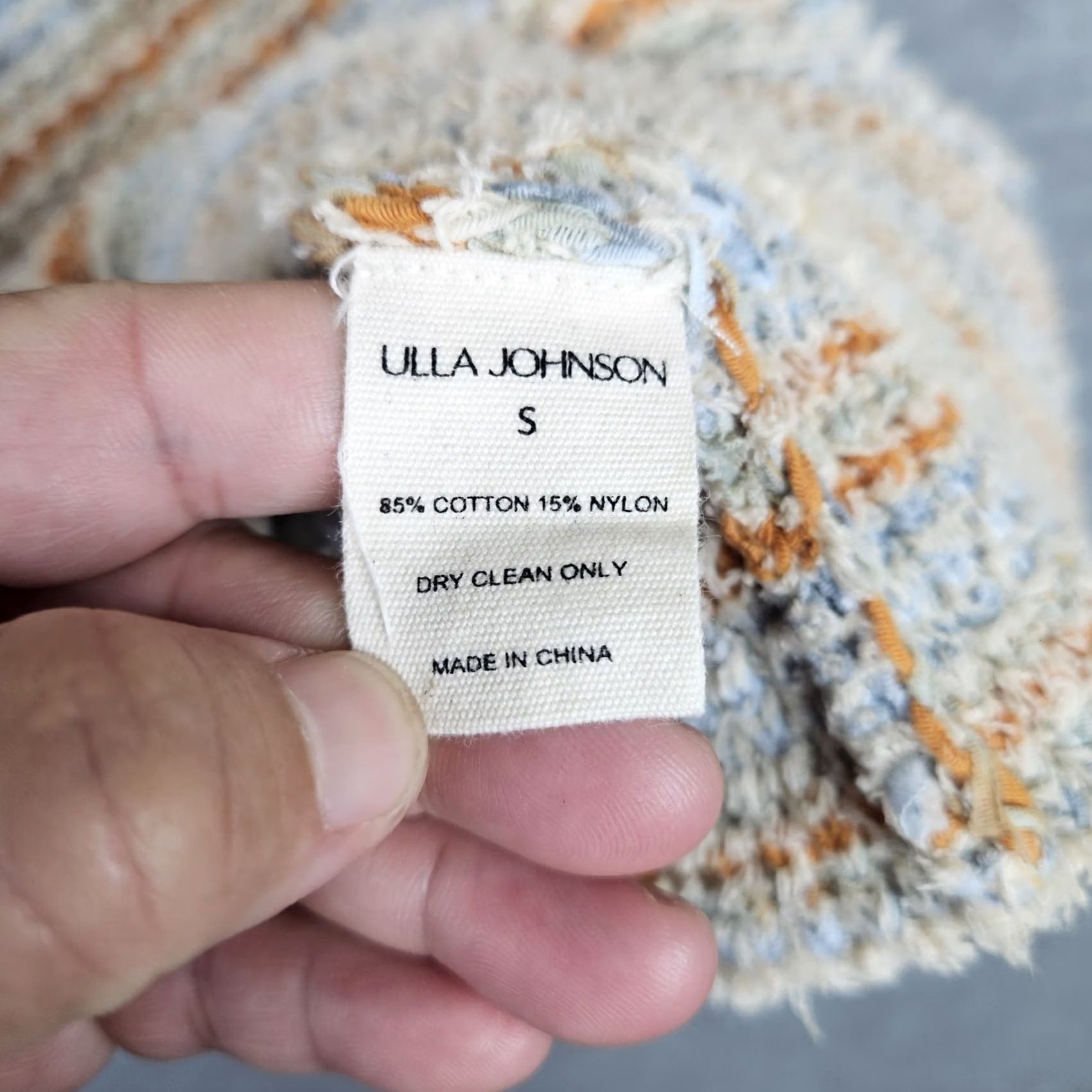 Ulla Johnson ULLA JOHNSON Women's Puff Sleeve Elara Knit Stripes Top S Multicolor Knit Cotton Blend Nylon Pullover Casual Shirts Womens 90s Feel Size S / US 4 / IT 40 - 4 Thumbnail