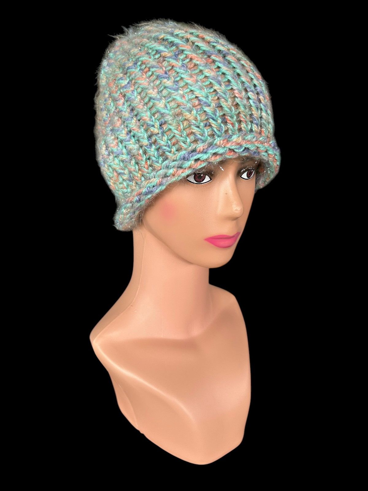 Japanese Brand × Kapital × Vintage Crochet Knitted Handmade Hairy Beanie Hats Size ONE SIZE - 2 Thumbnail