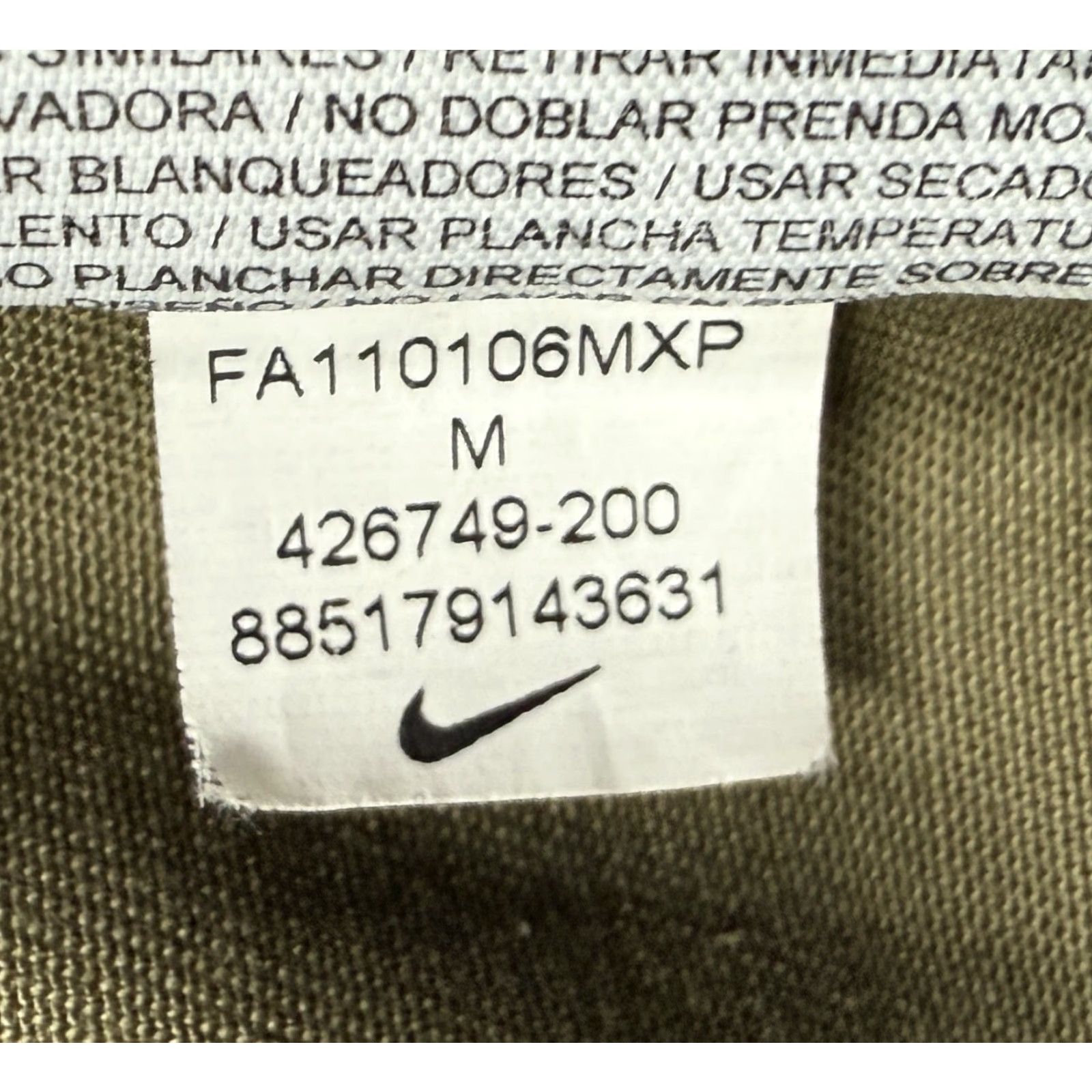 Nike Nike Jacket Women Medium Olive Green Hooded Parka Sportswear 426749-200 Cotton Size M / US 6-8 / IT 42-44 - 7 Thumbnail