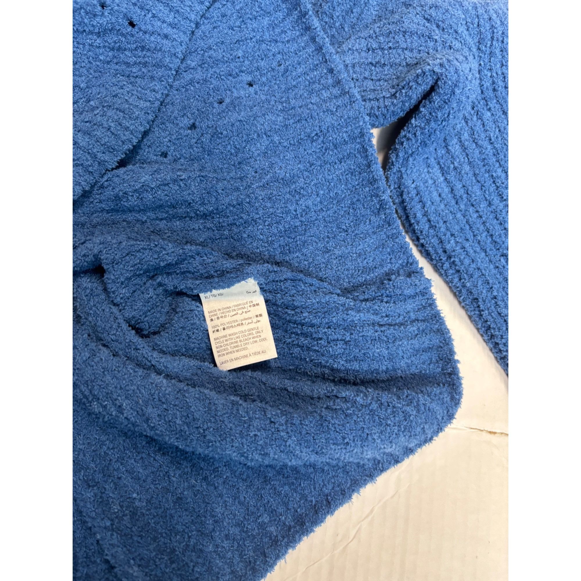 Other Style & Co Cozy Chenille V-Neck Sweater, Ocean Tide (Blue), Size XL / US 12-14 / IT 48-50 - 8 Thumbnail