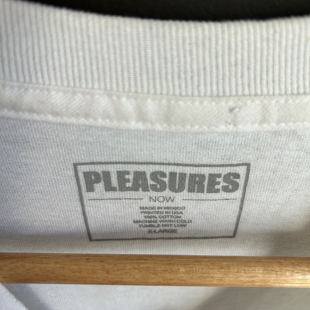 Pleasures Pleasures Embroidered White Tee Size US XL / EU 56 / 4 - 4 Thumbnail