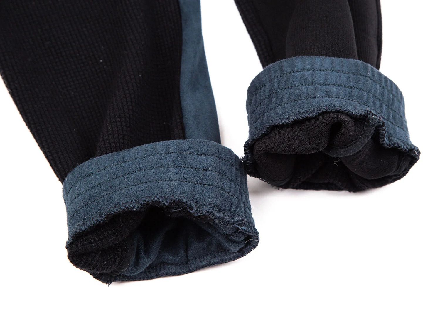 Maison Margiela Nylon Bicolor Ribbed Pants in Navy and Black, Size S Size US 30 / EU 46 - 9 Thumbnail