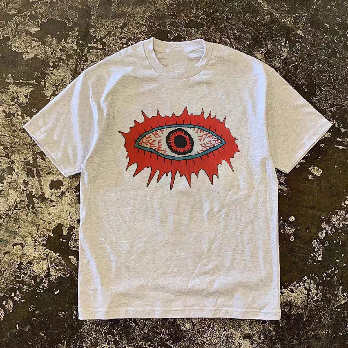 Vintage Grey retro eye print t-shirt Size US M / EU 48-50 / 2 - 1 Thumbnail