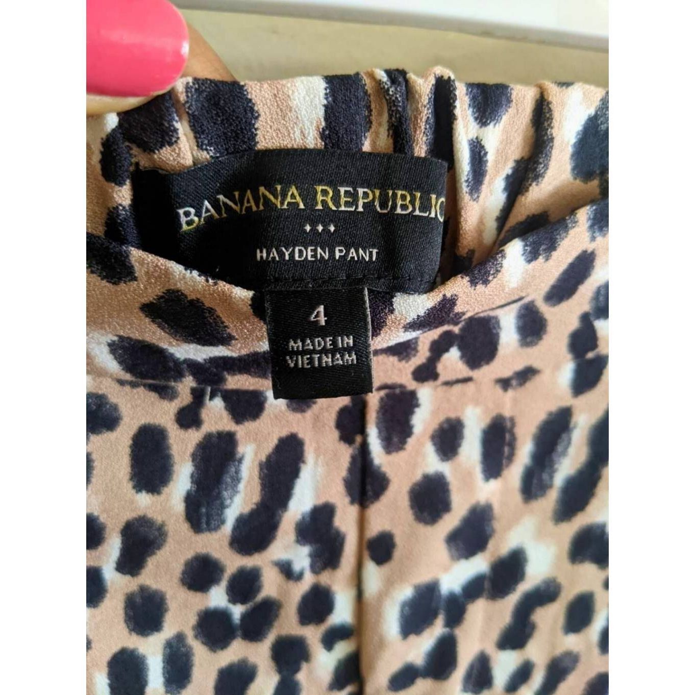 Banana Republic Banana Republic Factory Hayden Leopard Print Pants Size 4 Ta Size 27" / US 4 / IT 40 - 3 Thumbnail