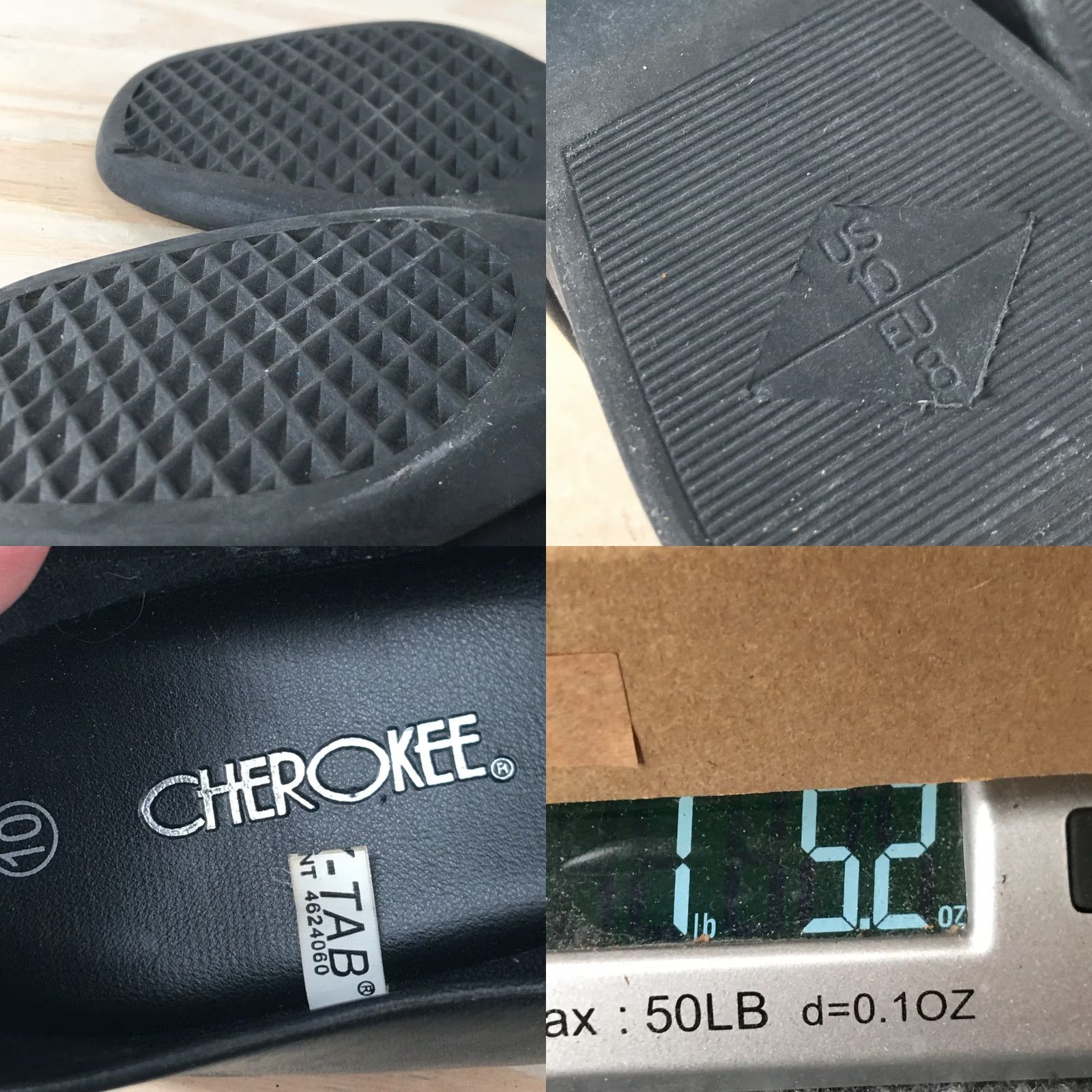Cherokee Cherokee Sandals Womens 10 Casual Open Toe Slip Ons Wedge Black Leather Comfort Size US 10 / IT 40 - 9 Thumbnail