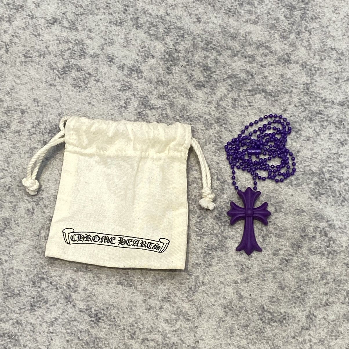 Chrome Hearts Chrome Hearts Silicrome Cross Necklace purple Size ONE SIZE - 2 Thumbnail