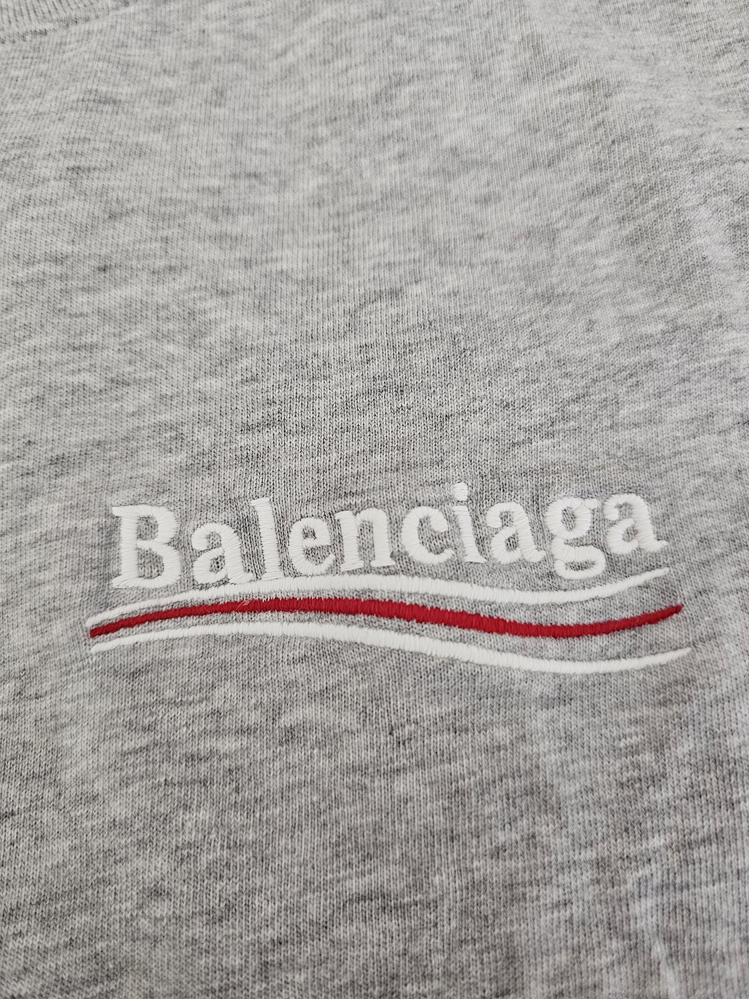 Balenciaga Balenciaga Women's Gray Embroidered T-Shirt Size S Size S / US 4 / IT 40 - 2 Thumbnail
