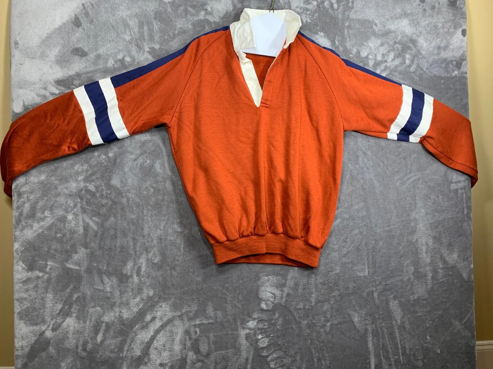 Designer Vintage L Abeille Sport 80s Navy/white Striped LS Polo (106) Size US L / EU 52-54 / 3 - 1 Thumbnail