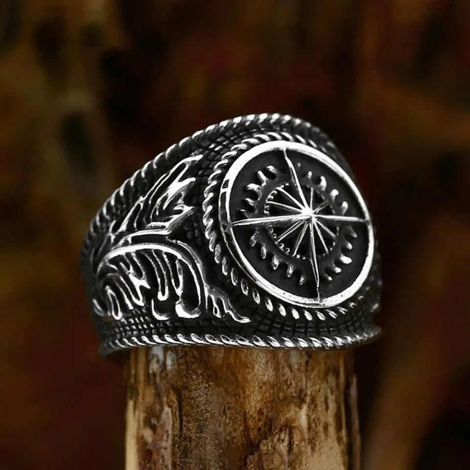 Jewelry Viking Compass Ring Size ONE SIZE - 4 Thumbnail