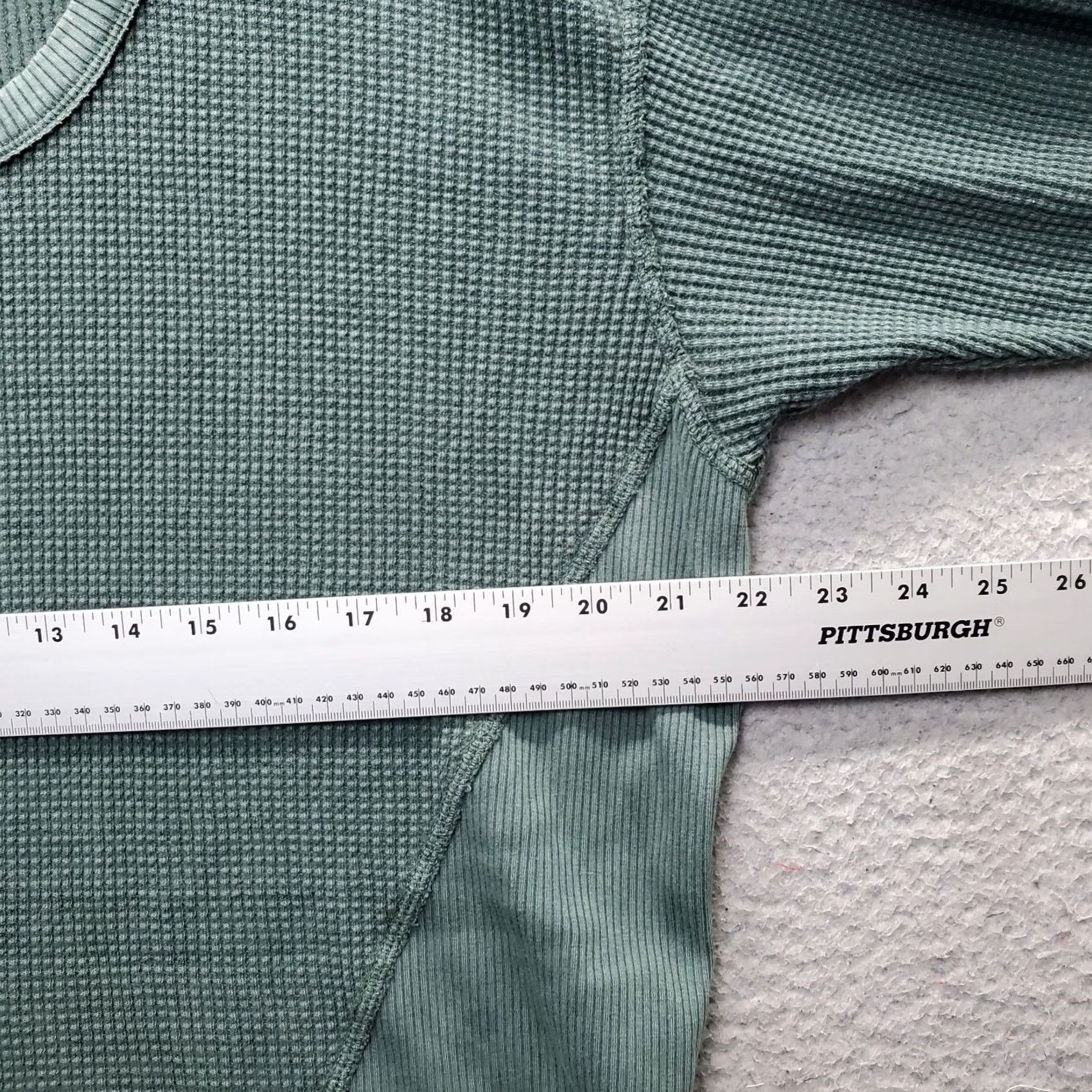 Vintage Offline by Aerie Womens XS Green Oversized T-Shirt Slit Round Neck Knit Casual Shirts Size XS / US 0-2 / IT 36-38 - 4 Thumbnail