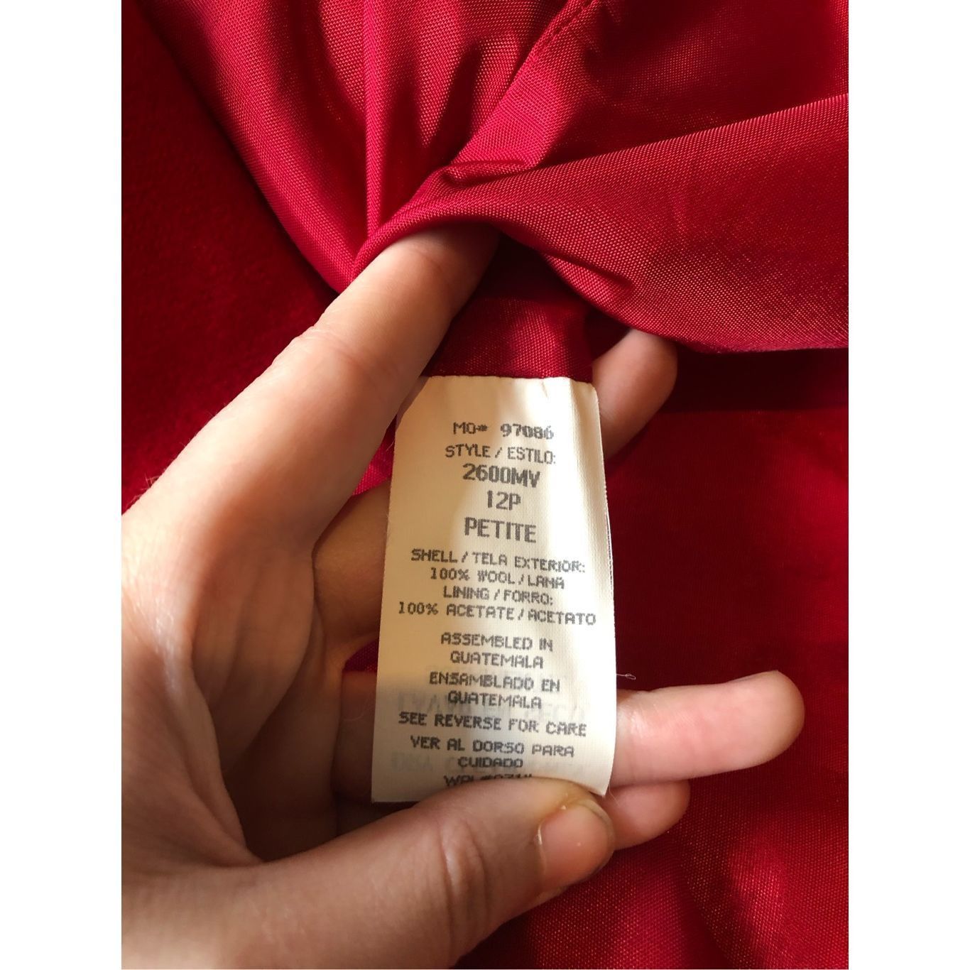 Other Prophecy by Sag Harbor Women’s Red Wool Elegant One Button U Size XL / US 12-14 / IT 48-50 - 6 Thumbnail
