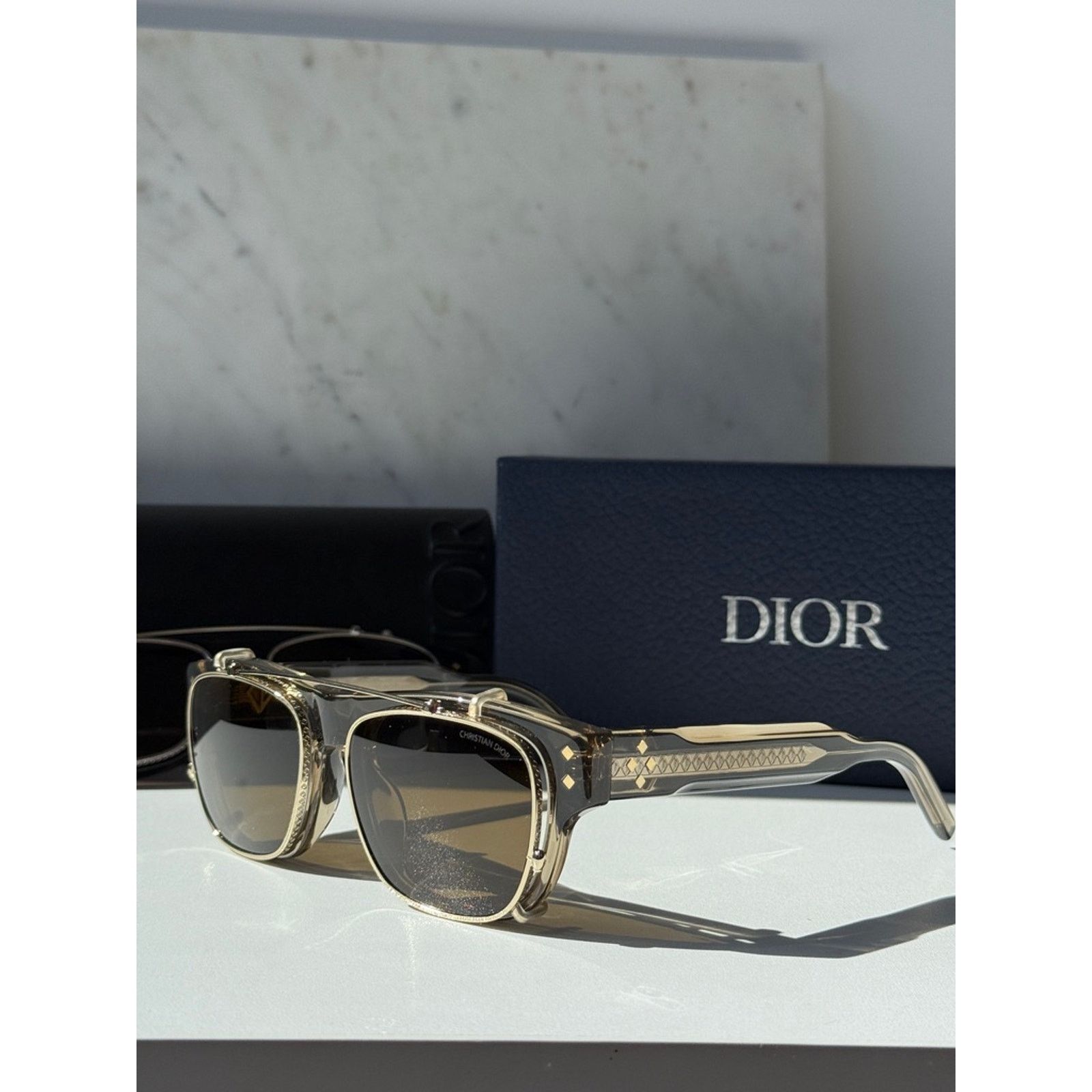 Dior NEW Dior CD DiamondO S10I Clip On Frames in Brown $720 Size ONE SIZE - 12 Thumbnail