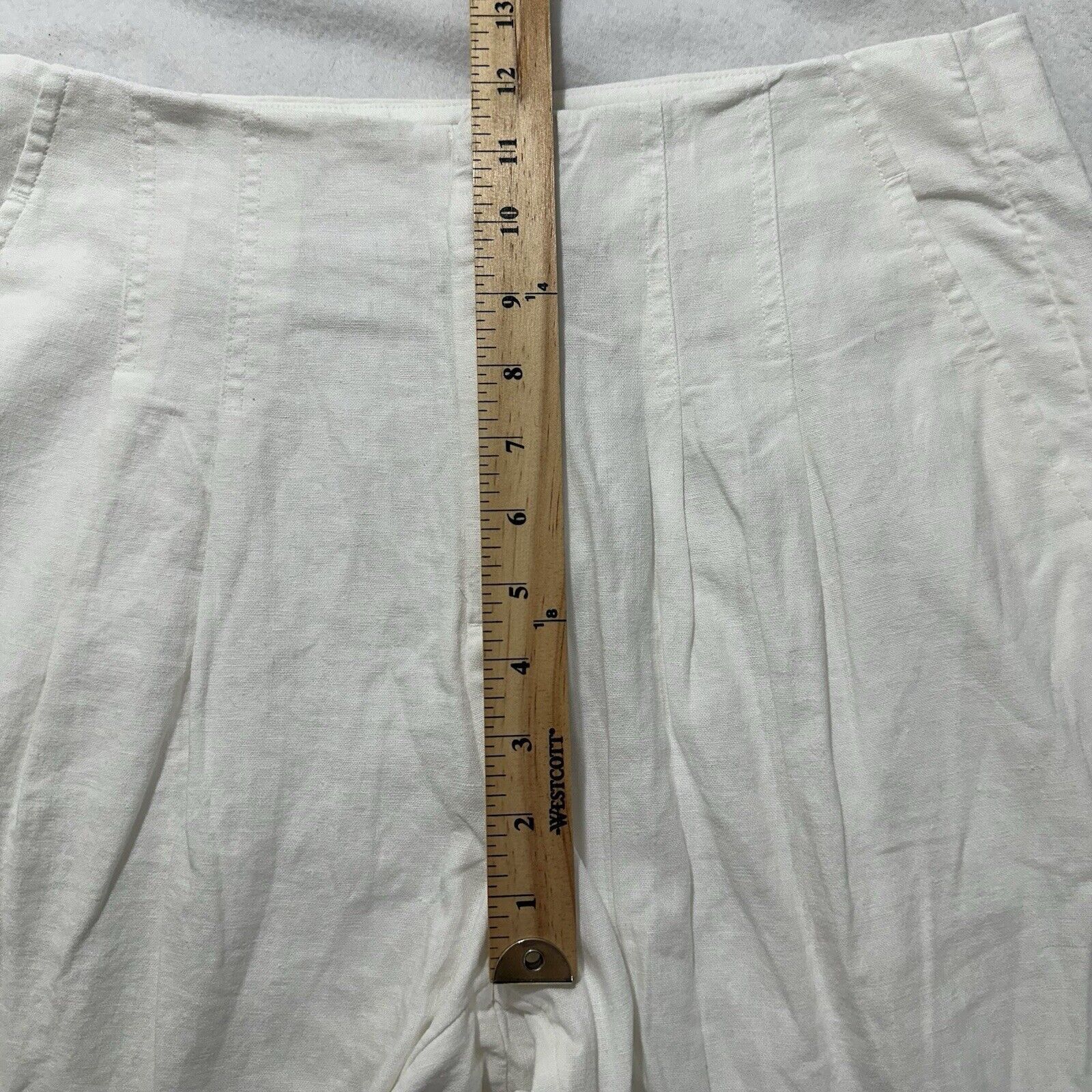 Other A New Day 8 High Rise Linen Blend Tapered Ankle Pants White Size 30" / US 8 / IT 44 - 13 Thumbnail
