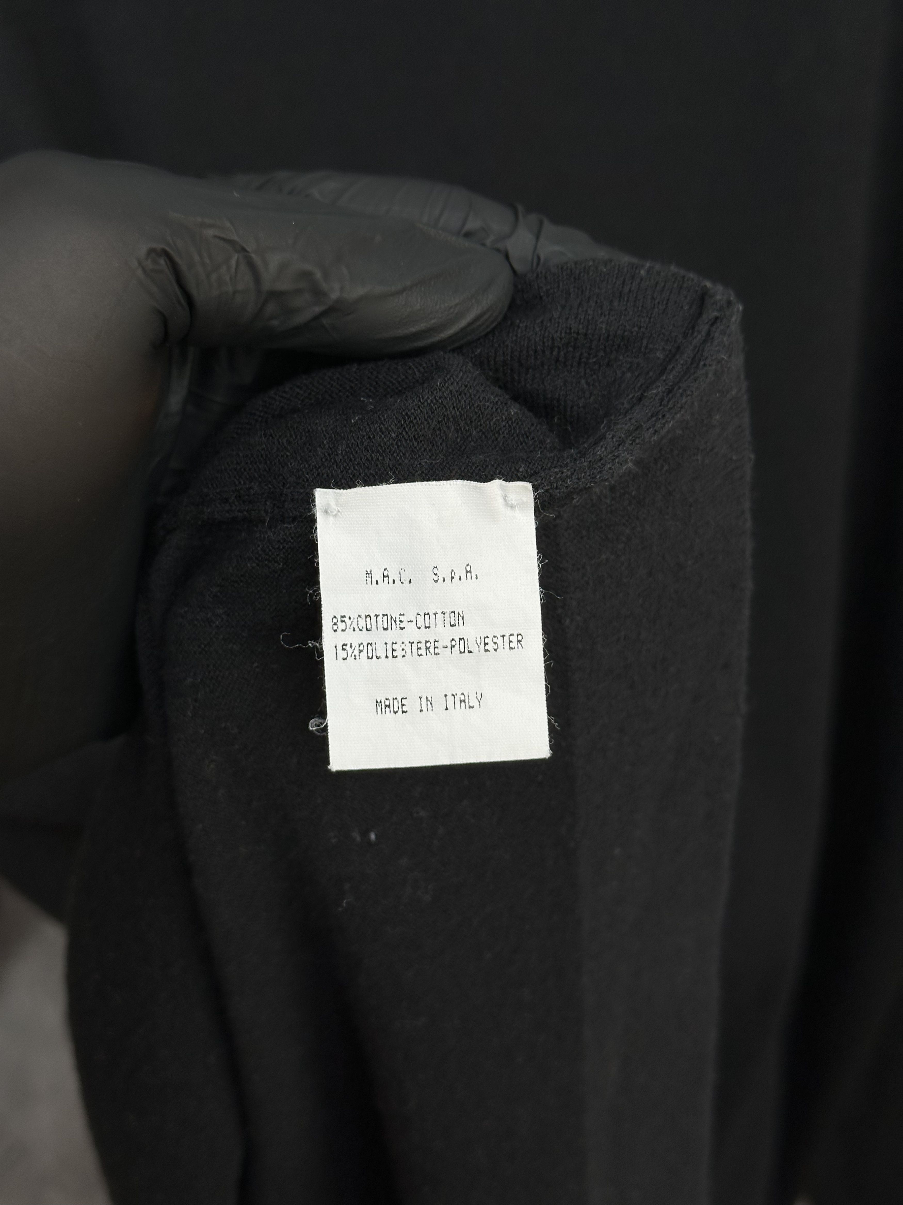 Malo Malo Sweater V-Neck Black Jumper Cotton Blend LS Pullover Size US XXL / EU 58 / 5 - 12 Thumbnail