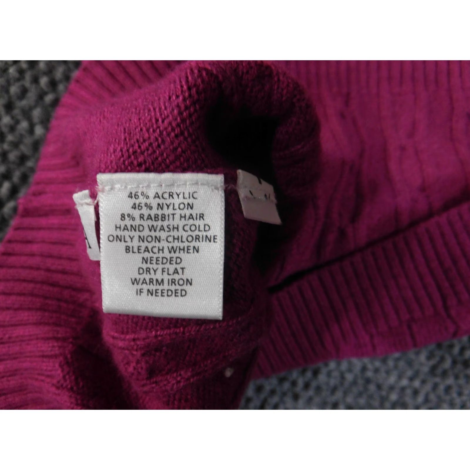 Loft LOFT Ann Taylor Sweater Womens Small Petite Pink Cable Knit Pullover Rabbit Hair Size S / US 4 / IT 40 - 7 Thumbnail