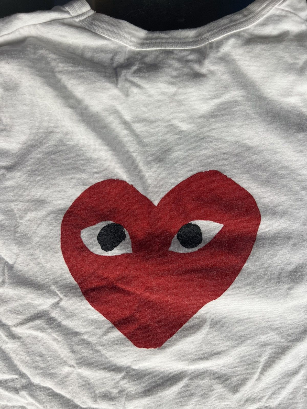 Comme des Garcons CDG PLAY Double Heart Tee (Front & Back) – Size XL (Fits L) Size US XL / EU 56 / 4 - 6 Thumbnail