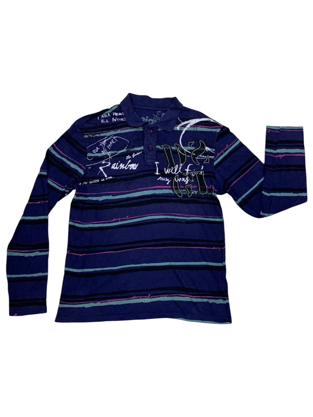 Desigual Desigual Rainbow Polo longsleeve Size US M / EU 48-50 / 2 - 1 Thumbnail