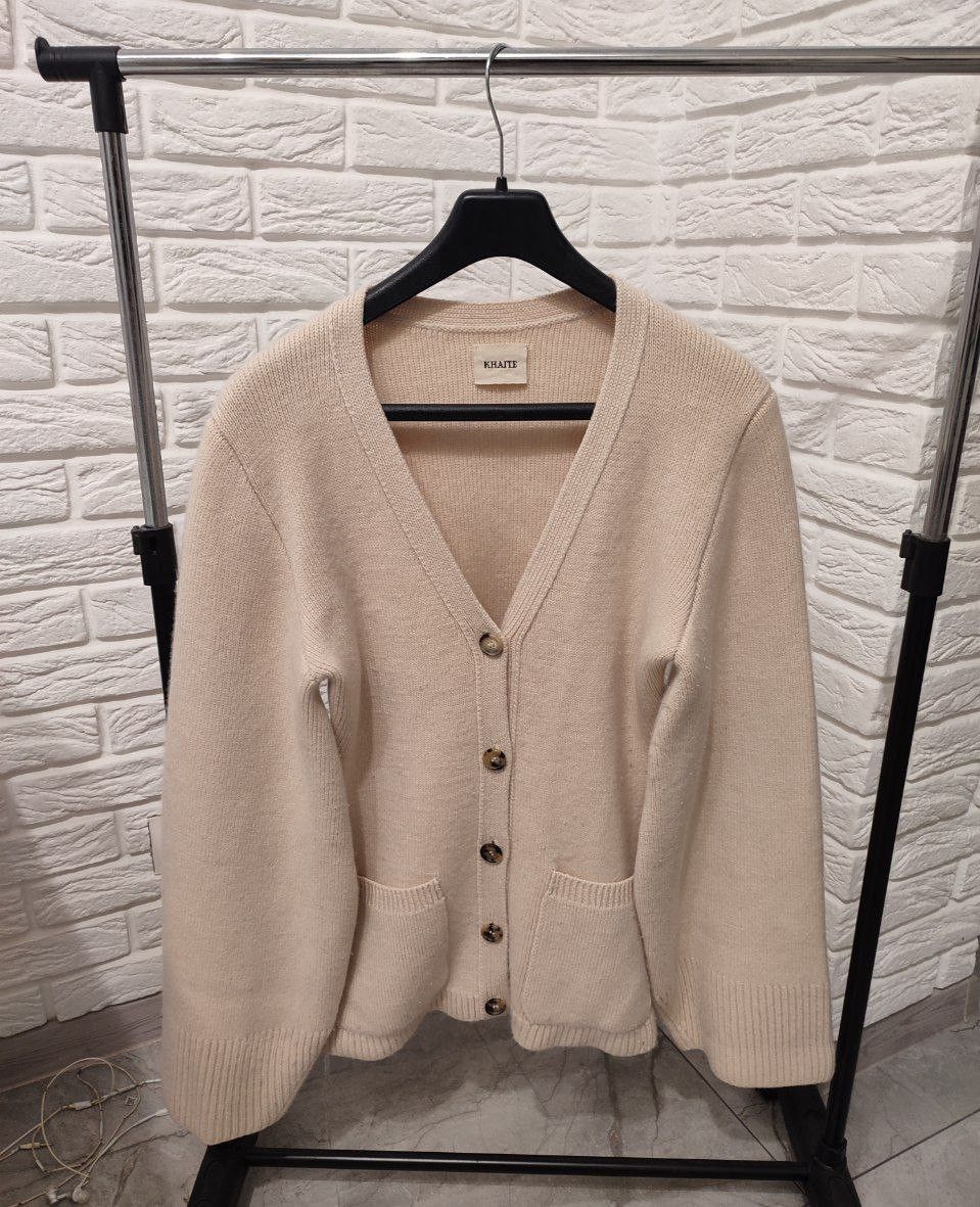 KHAITE Cashmere womens cardigan Khaite Beige size M Quiet Luxury Size M / US 6-8 / IT 42-44 - 1 Thumbnail