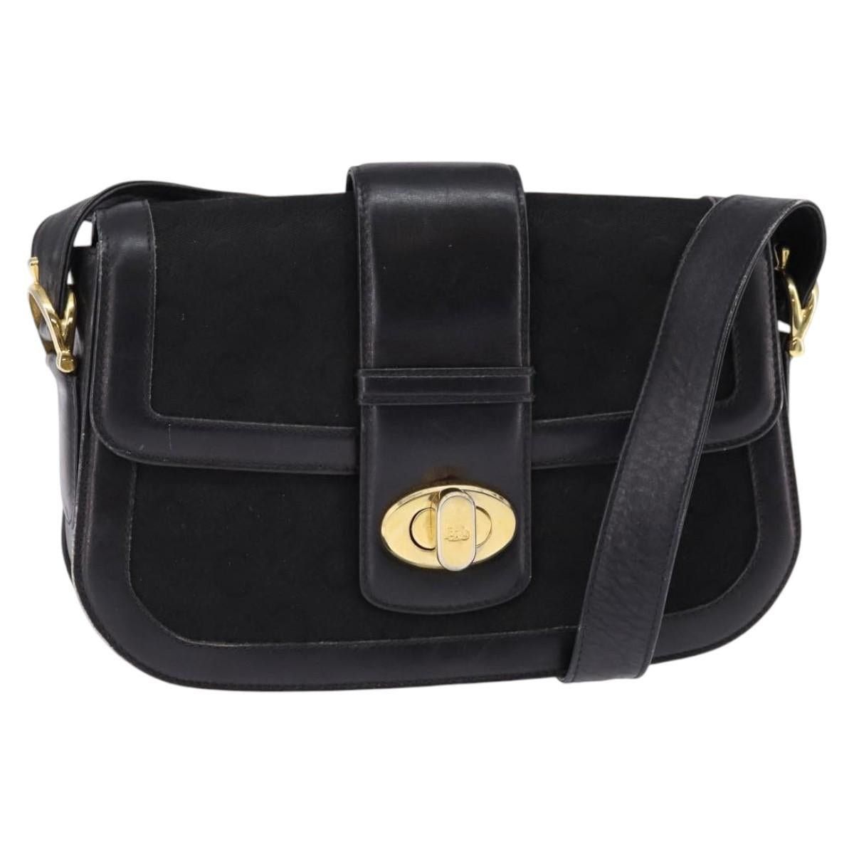 Celine CELINE C Sulky Shoulder Bag Canvas Black Gold Size ONE SIZE - 1 Thumbnail