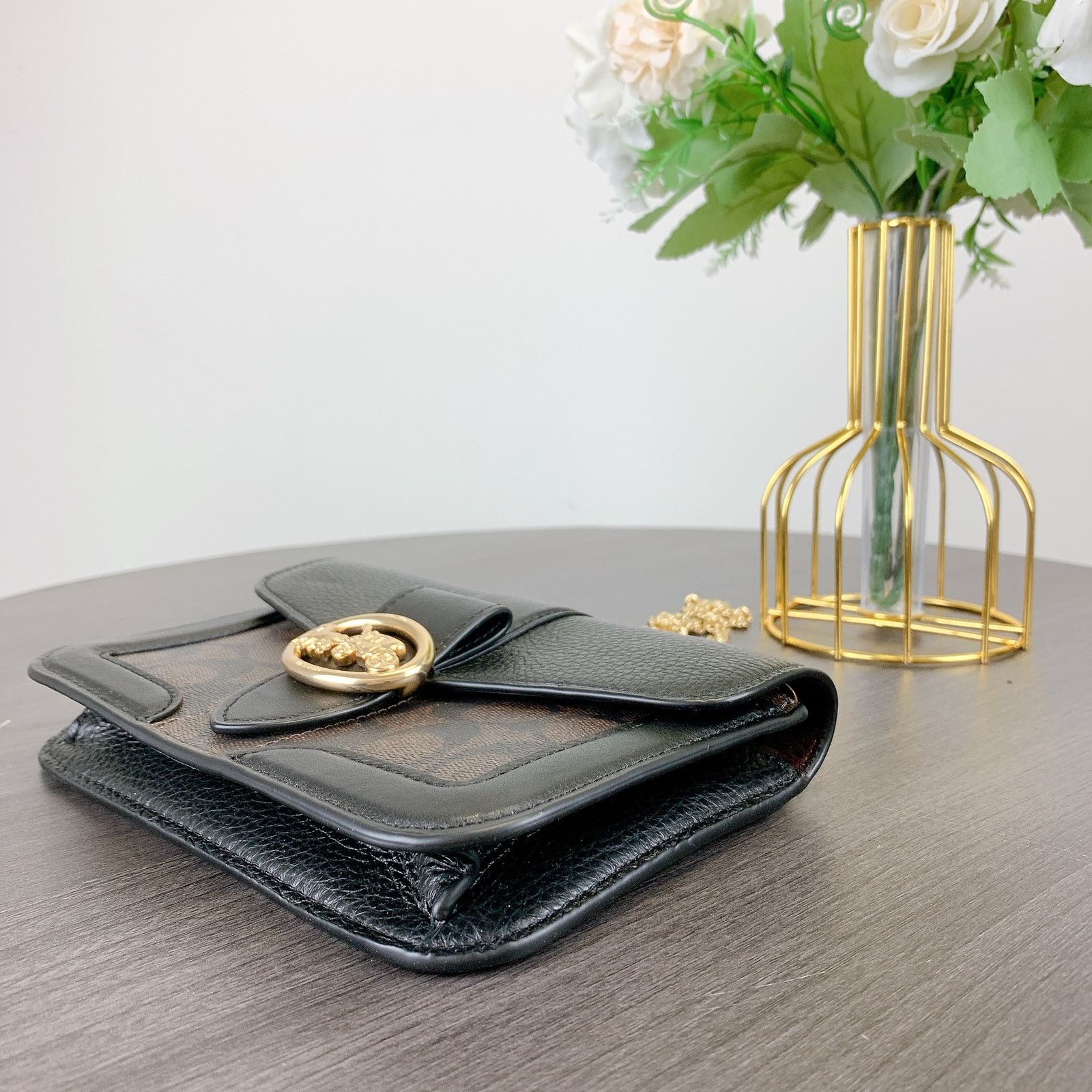 Coach Coach 7287 Georgie Crossbody In Signature In Brown Black Size ONE SIZE - 5 Thumbnail