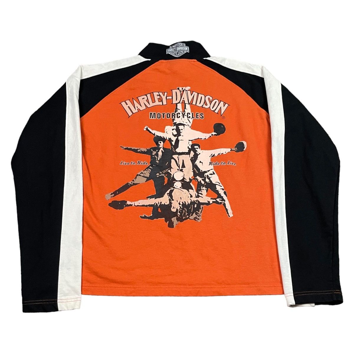 Harley Davidson Harley Davidson Sweater Womens XL Quarter Zip Y2K Stained Size XL / US 12-14 / IT 48-50 - 1 Thumbnail
