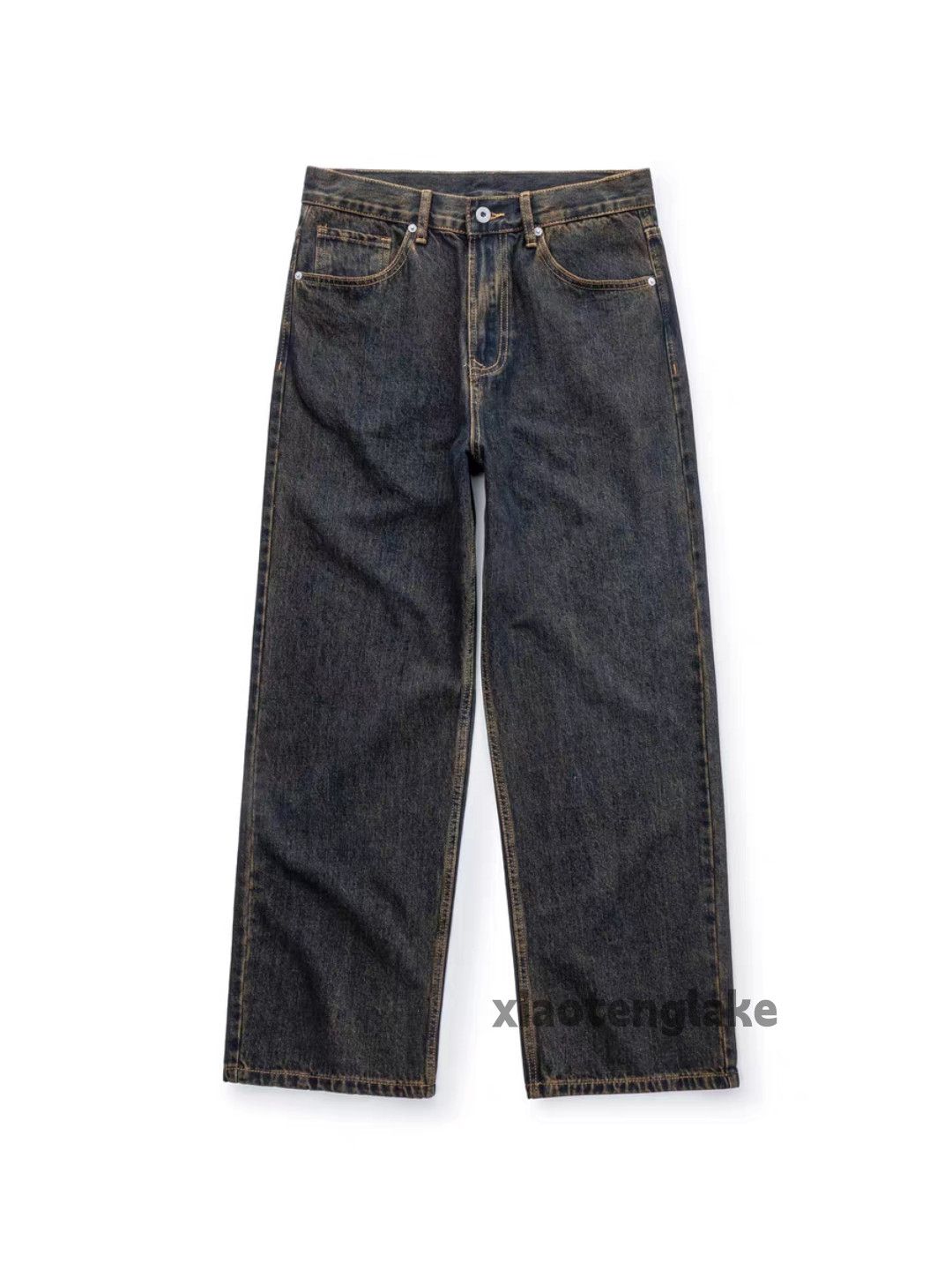 Designer Unisex washed faded cleanfit yuppie loose baggy jeans Size US 30 / EU 46 - 2 Thumbnail