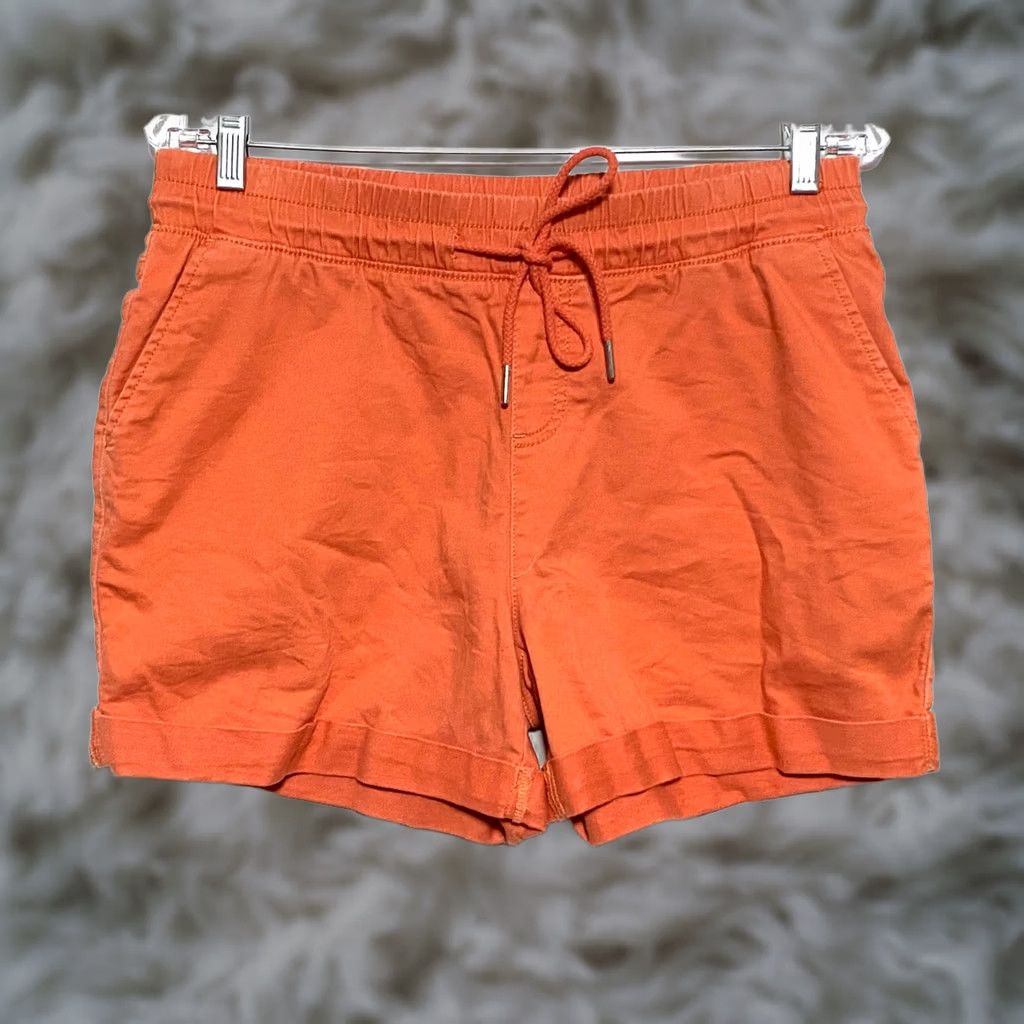 Vintage Time and Tru Orange Shorts Drawstring Pull On Womens S 4-6 Summer Vacation Boho Size 28" / US 6 / IT 42 - 1 Thumbnail