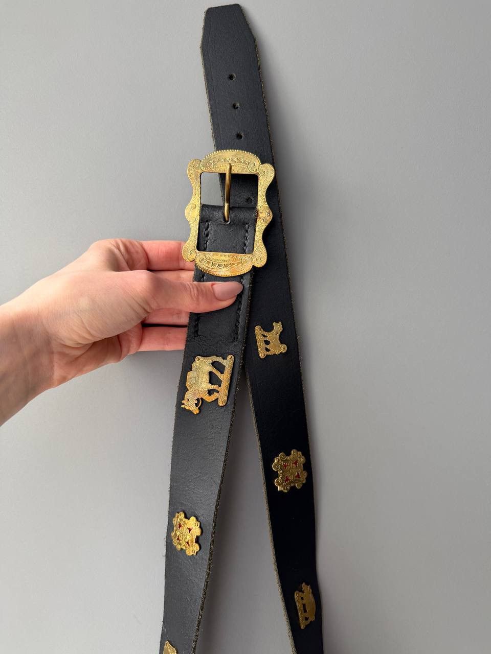 Etro ETRO Leather Belt Black 115/130 Size ONE SIZE - 5 Thumbnail