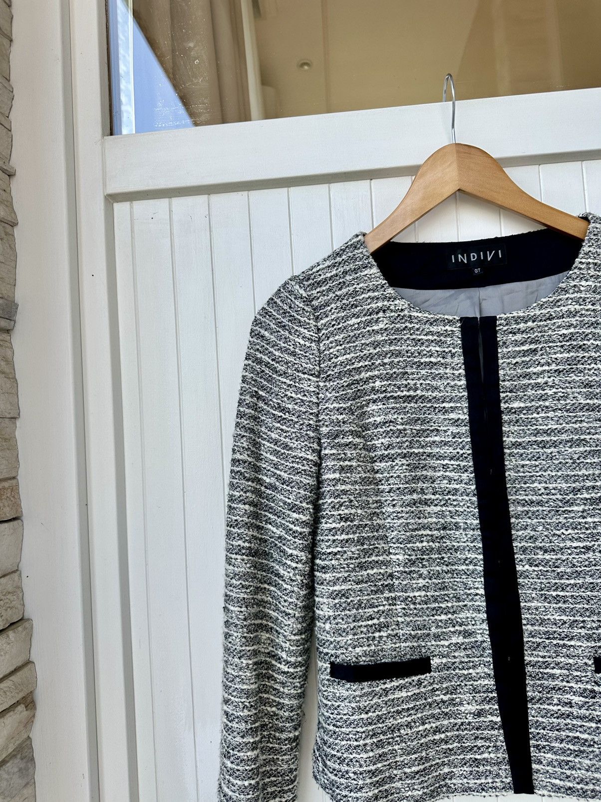 Japanese Brand 🇯🇵Vintage Made in Japan Indivi Blazer Size M / US 6-8 / IT 42-44 - 2 Thumbnail