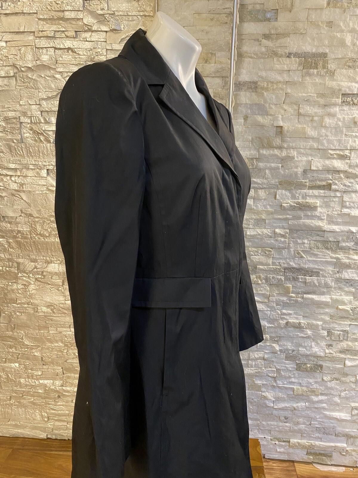 Other Designed By FTN Women Black Long Trench Coat/Jacket Sz Xs Size XS / US 0-2 / IT 36-38 - 3 Thumbnail