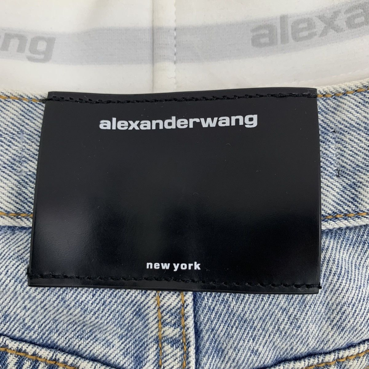 Alexander Wang Alexander Wang Fake Two-piece Low-rise Denim Shorts K26WX Size 24" / US 00 / IT 34 - 5 Thumbnail