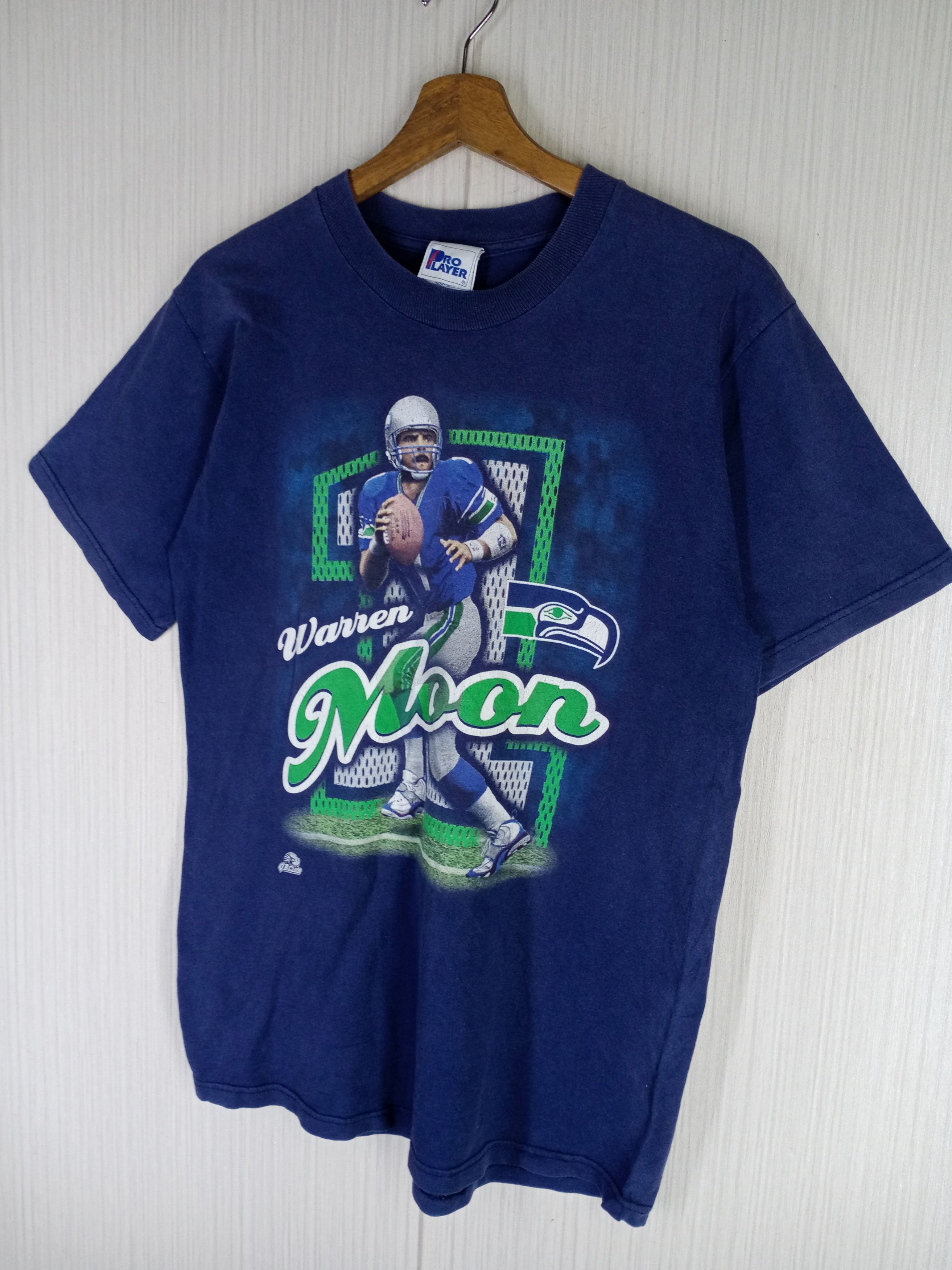 NFL Rare Vintage Seattle Seahawks Warren Moon Tshirt Size US M / EU 48-50 / 2 - 4 Thumbnail
