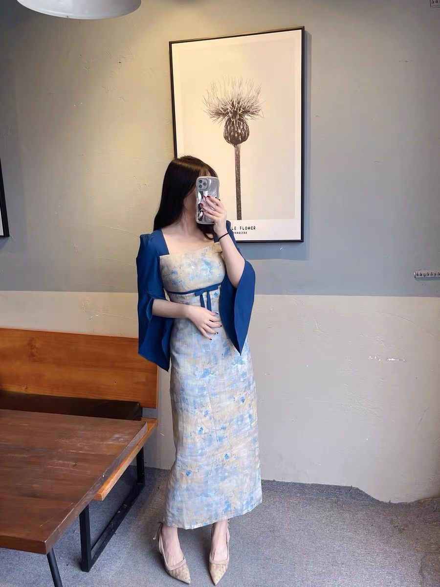 Other Vintage-Inspired Artistic Dress with Dramatic Sleeves Size XL / US 12-14 / IT 48-50 - 2 Thumbnail