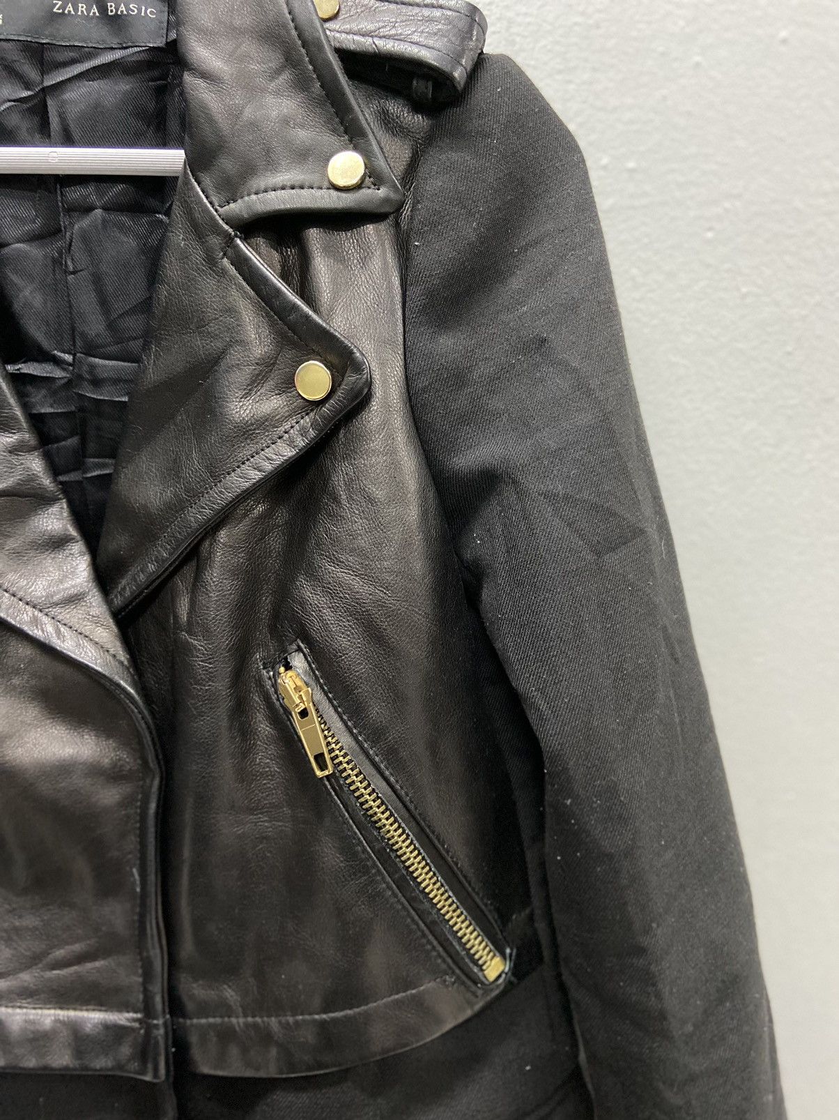Zara ZARA LAMBSKINS JACKET COAT WOMEN BIKERS Size M / US 6-8 / IT 42-44 - 6 Thumbnail