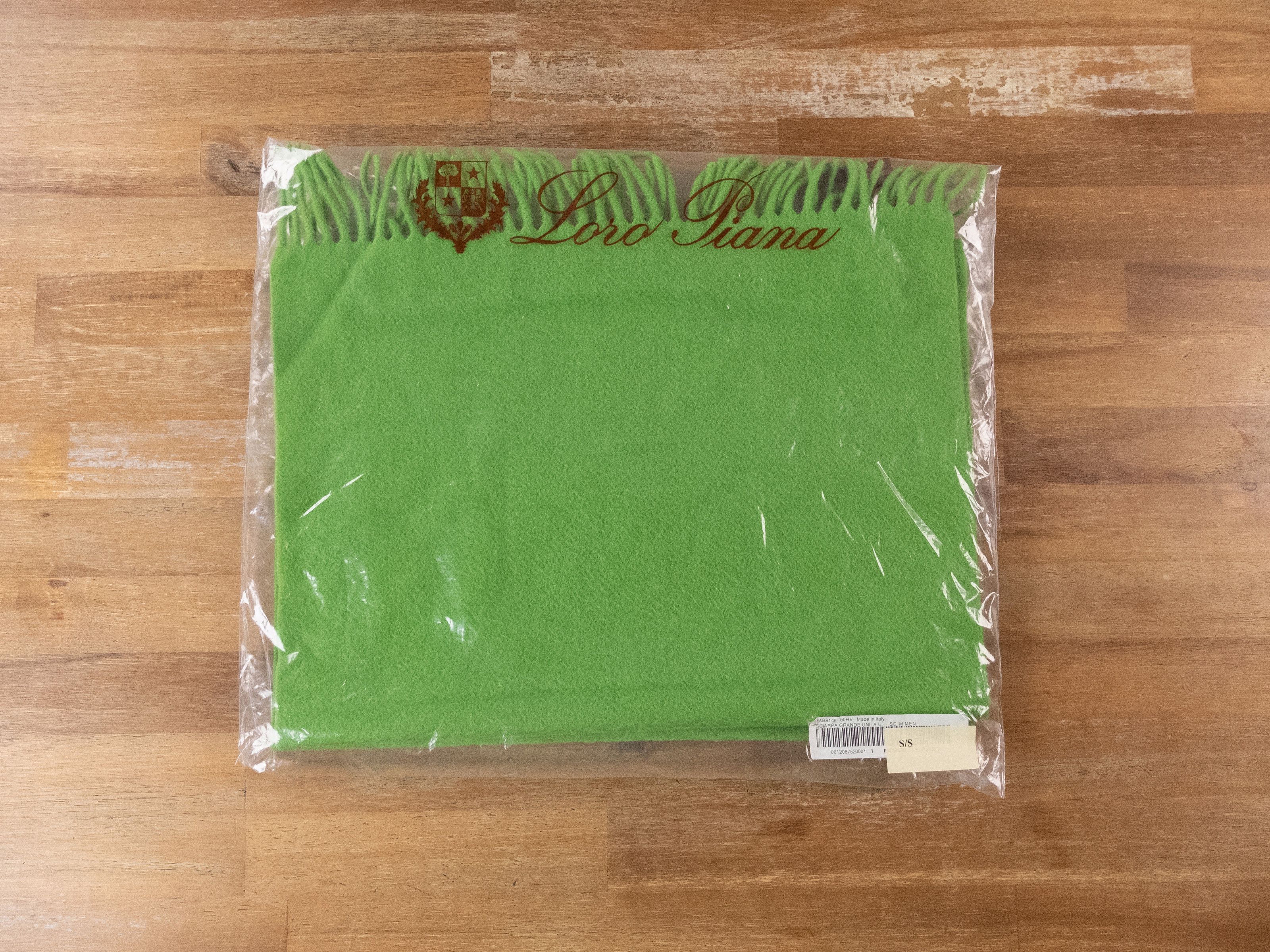 Loro Piana LORO PIANA solid green knit pure cashmere scarf authentic Size ONE SIZE - 6 Thumbnail