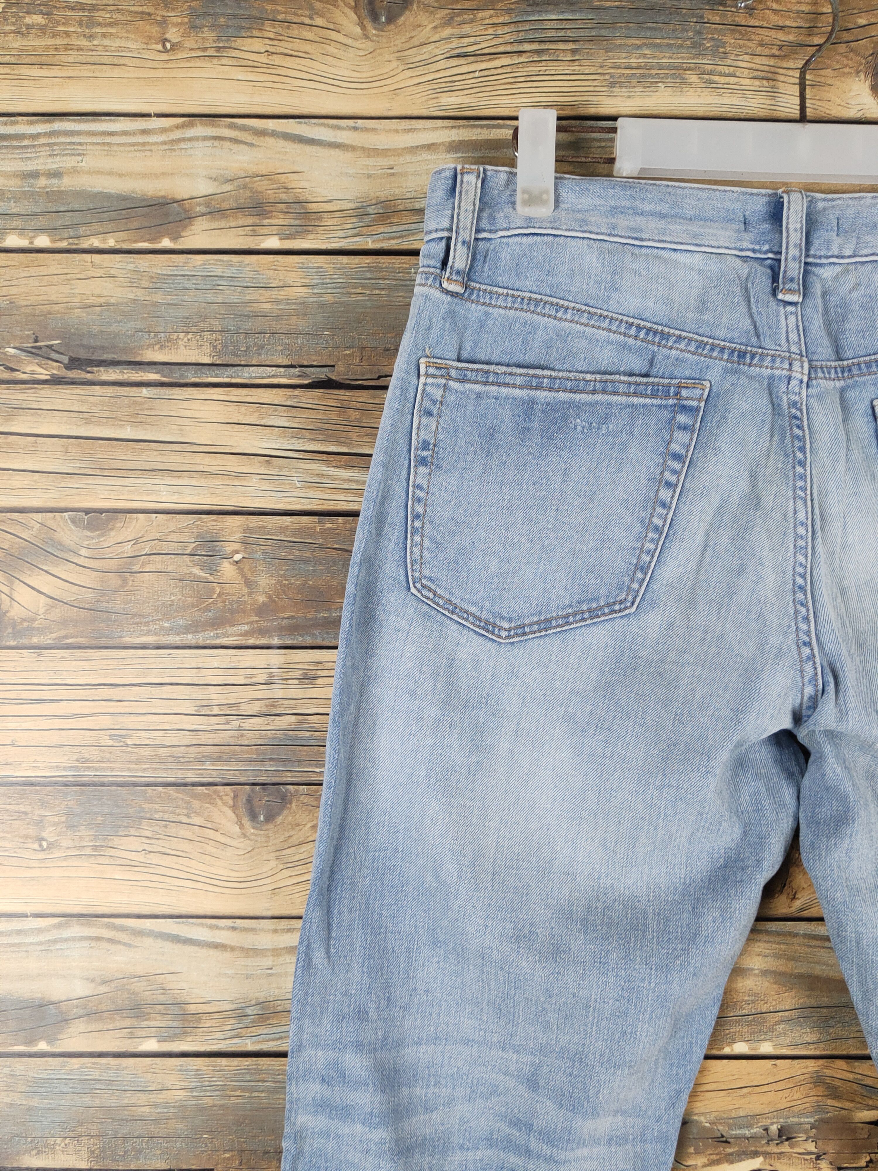 Japanese Brand Uniqlo Blue Faded Distressed Ripped Jeans #W1297 Size US 31 - 8 Thumbnail