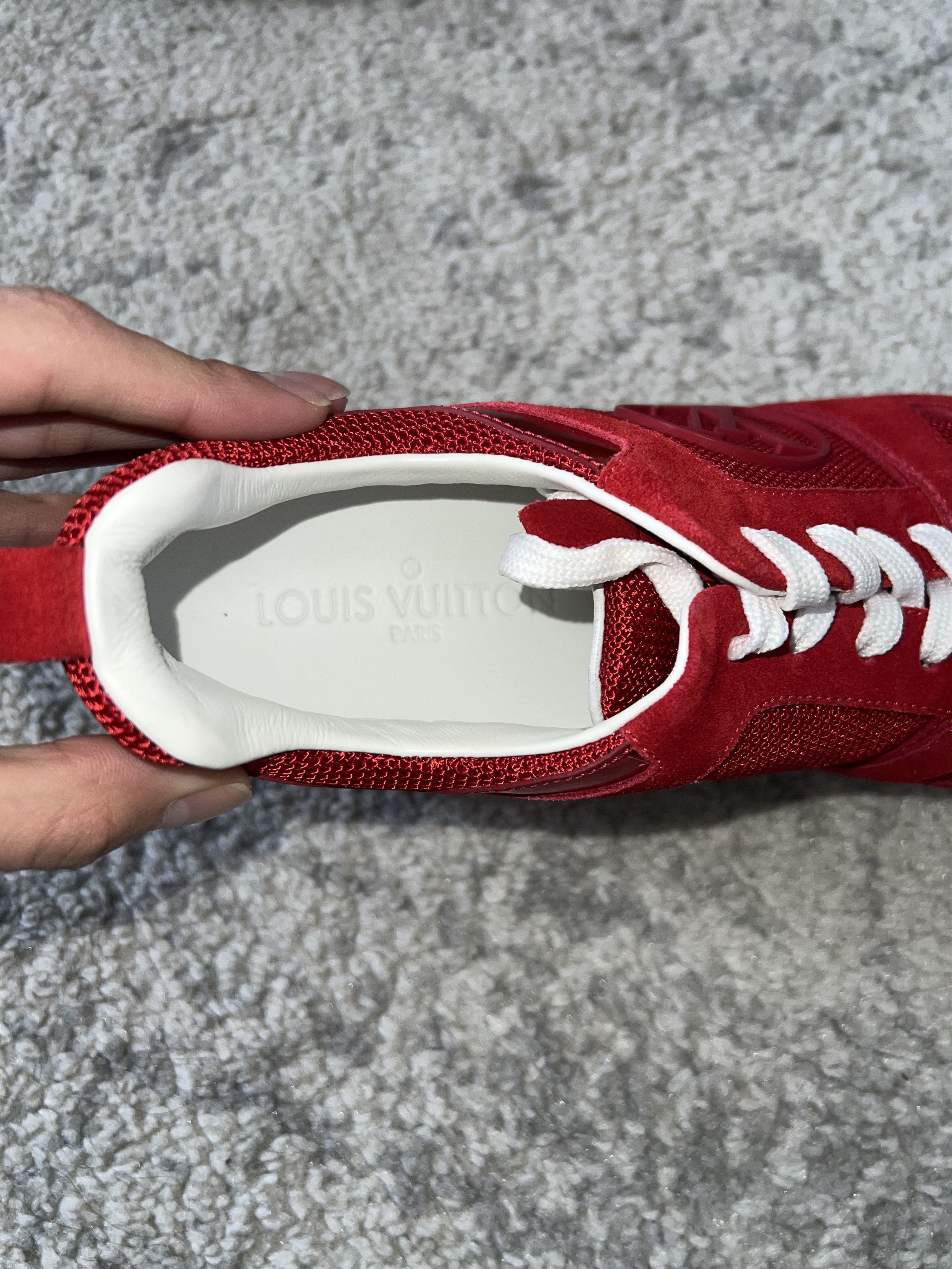 Louis Vuitton Suede Calfskin Run Away Platform Sneakers