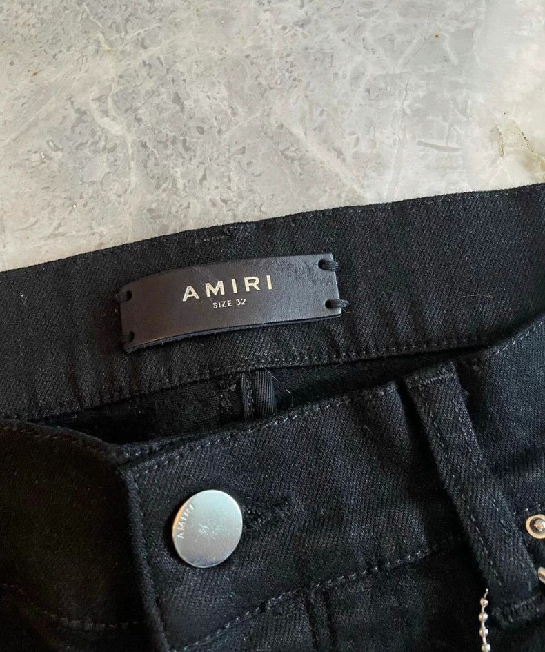 Amiri Amiri mx2 pure black zipper jeans Size US 32 / EU 48 - 2 Thumbnail