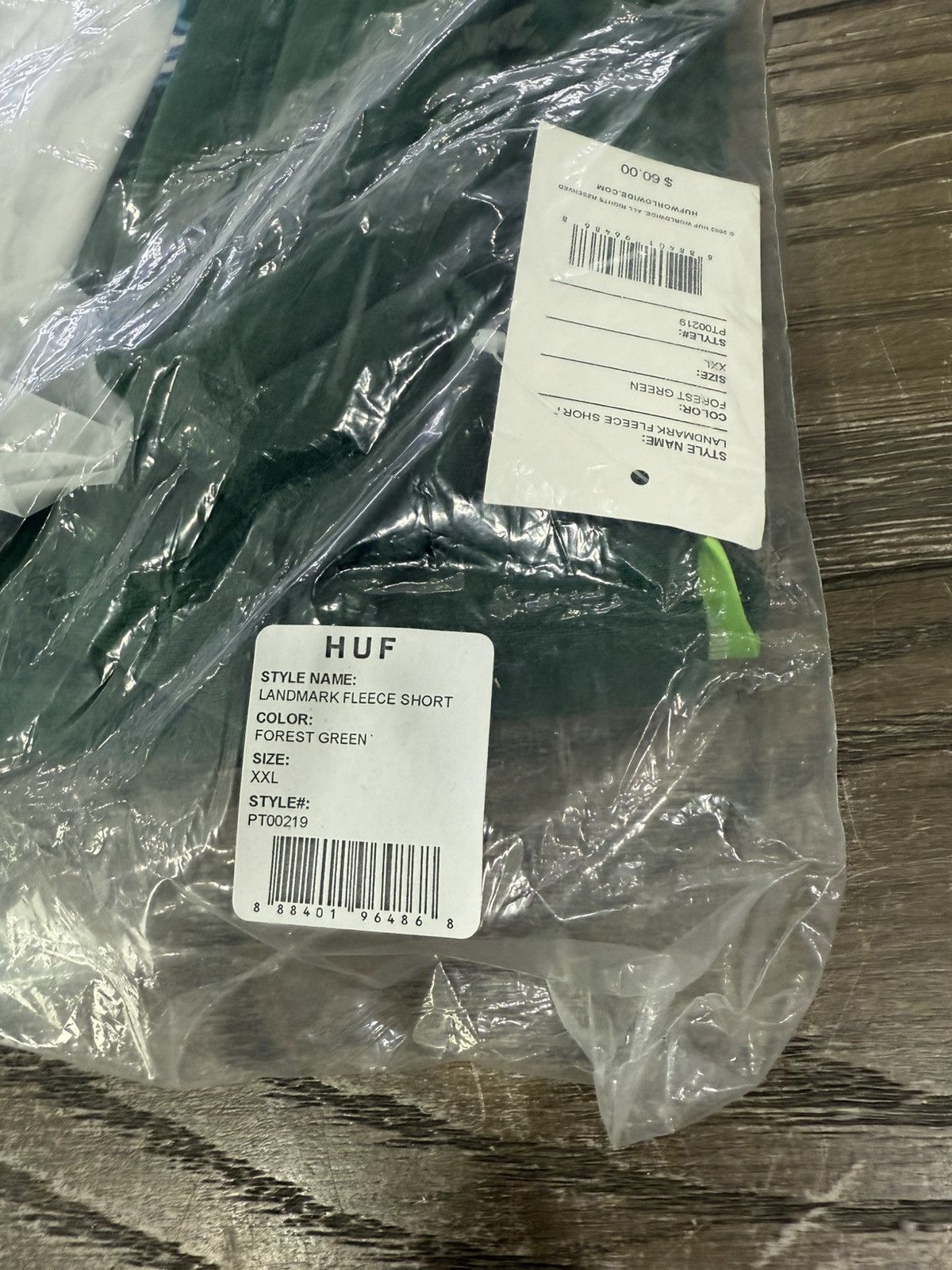 Designer × Huf ‼️ HUF Landmark Heavy Fleece Shorts Green XXL Size 2XL ‼️ Size US 38 / EU 54 - 7 Thumbnail