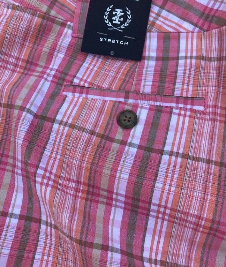Izod IZOD Pink Coral Plaid Bermuda Shorts Stretch Women’s NWT 6 Size 28" / US 6 / IT 42 - 3 Thumbnail