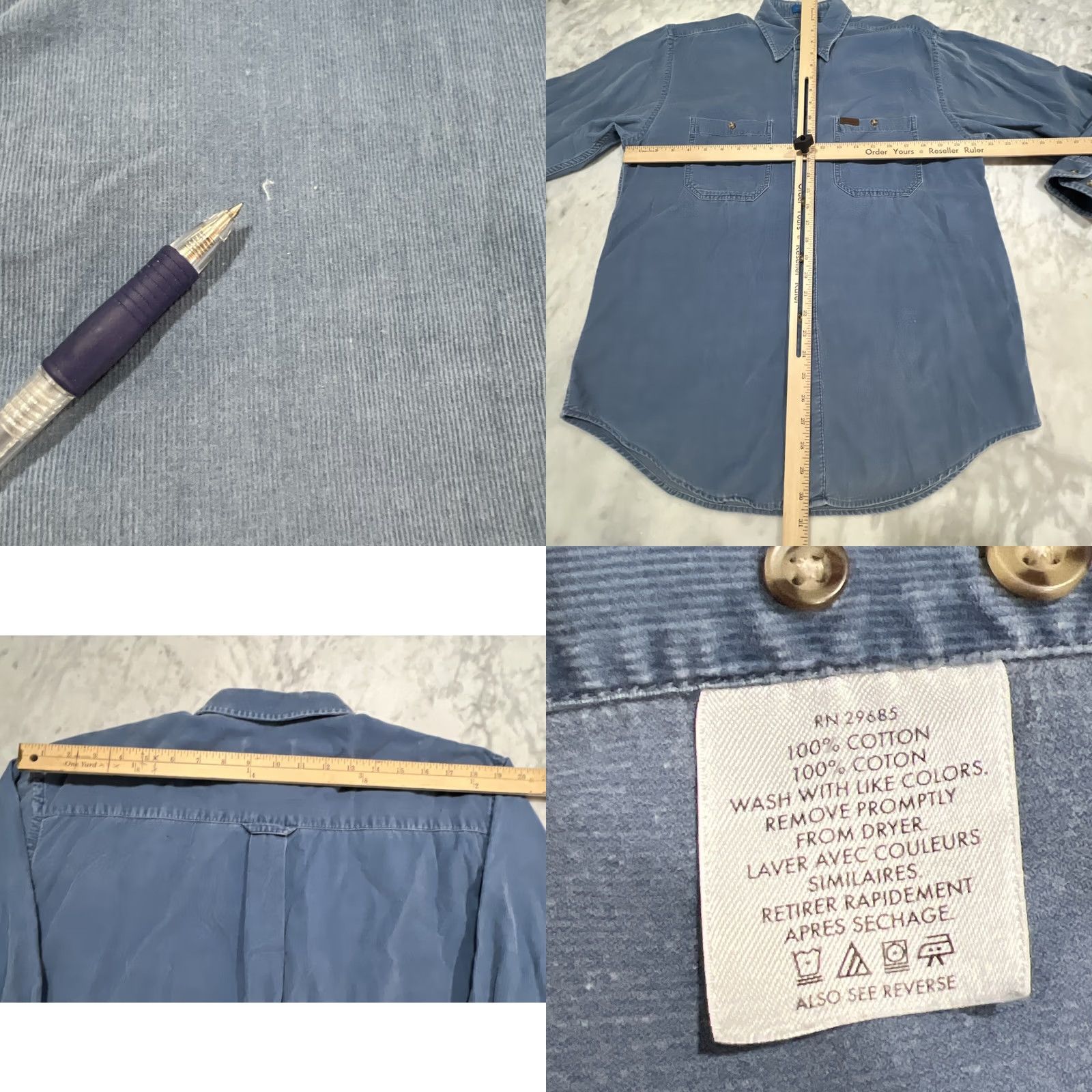 Pendleton Pendleton Button-Up Shirt Men’s M Blue Long Sleeve Pockets 100% Cotton Size US M / EU 48-50 / 2 - 8 Thumbnail